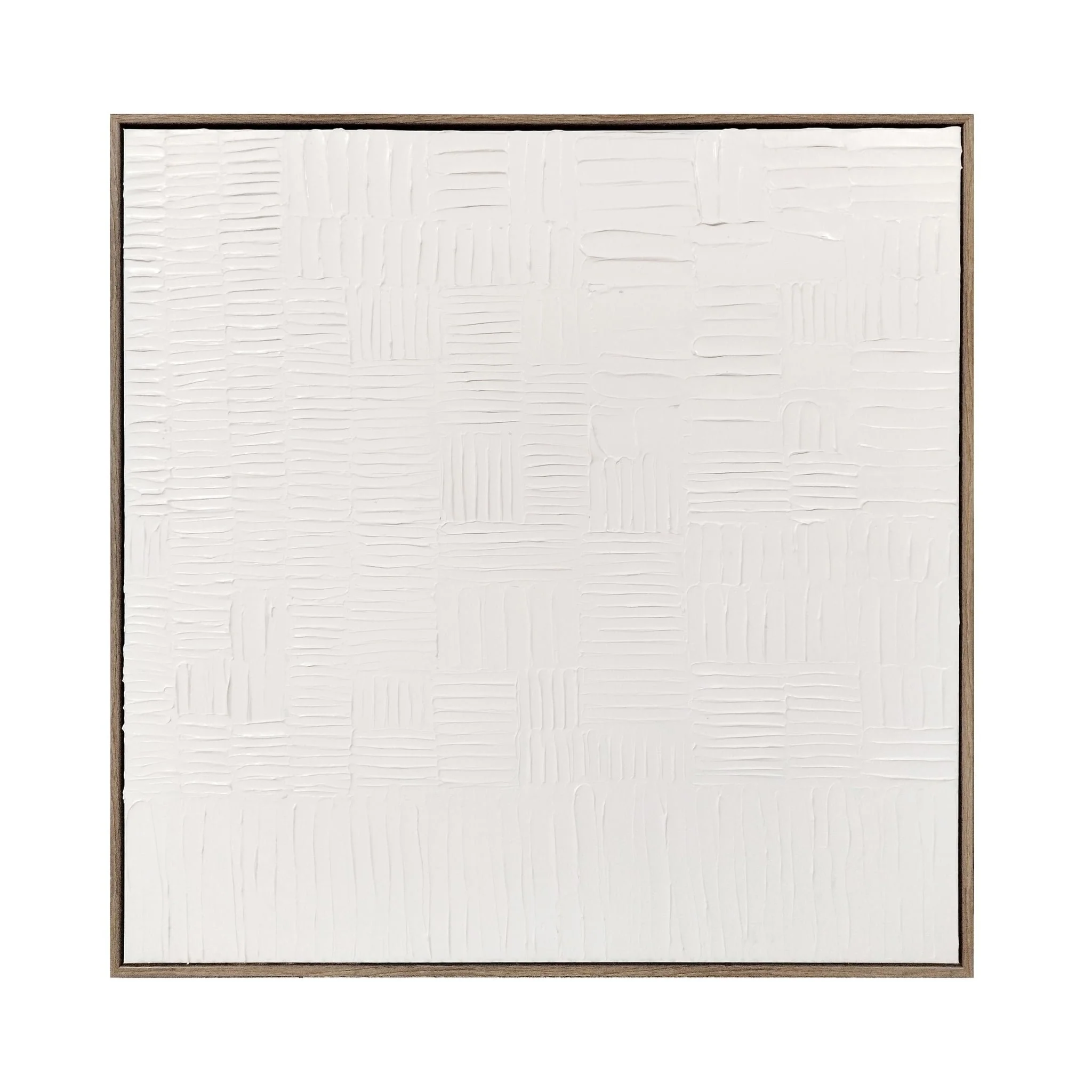 30x30" Glossy Lines Wall Art, White