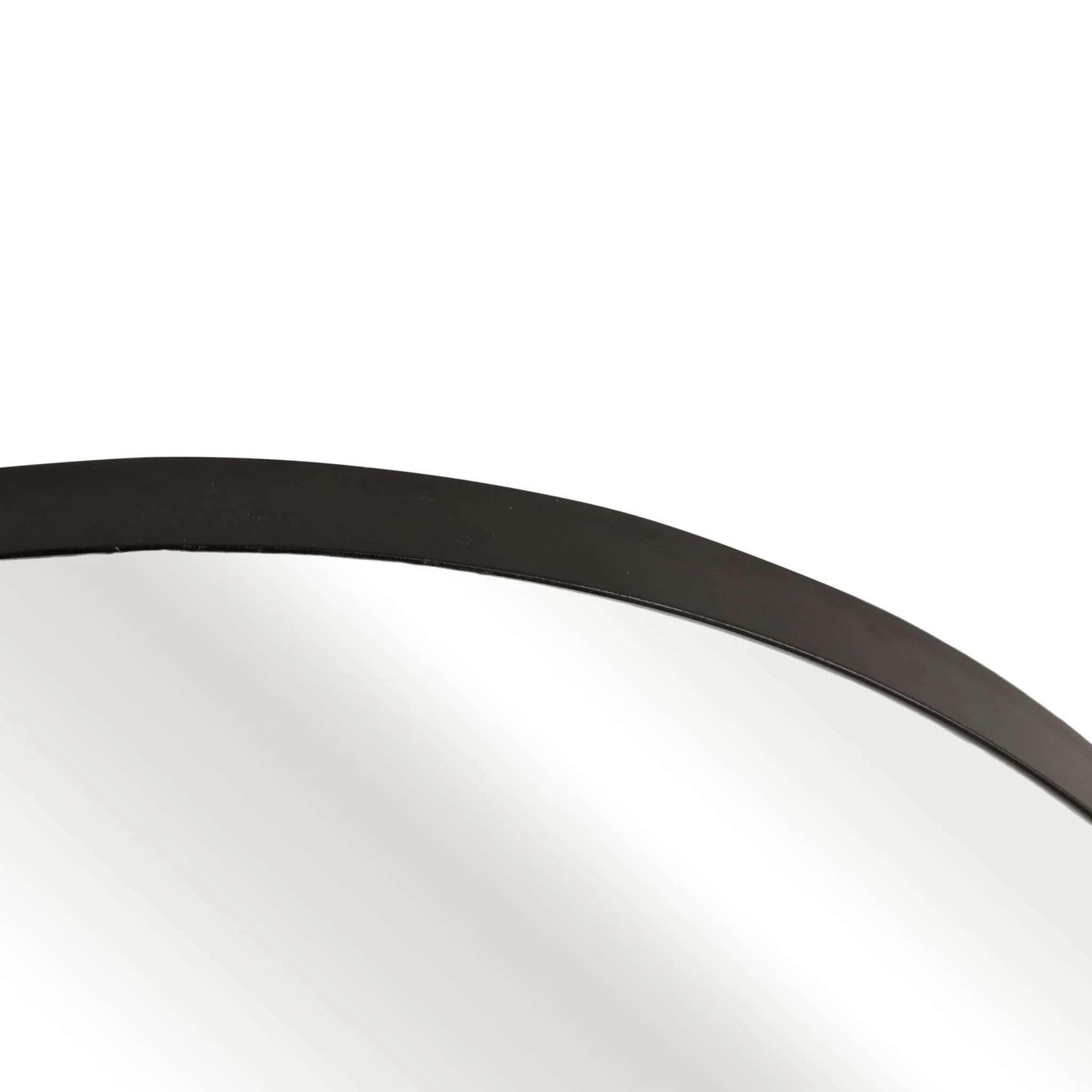 30x35" Irregular Round Mirror, Black - Image 5