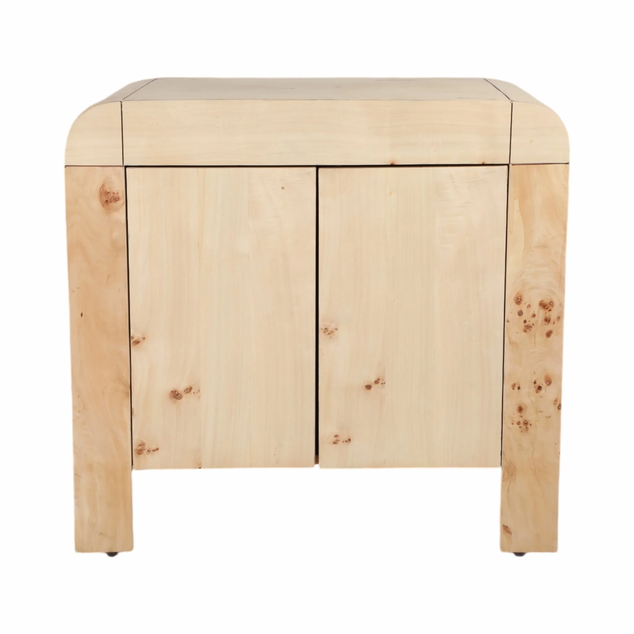 32" Burl Wood Cabinet, Natural
