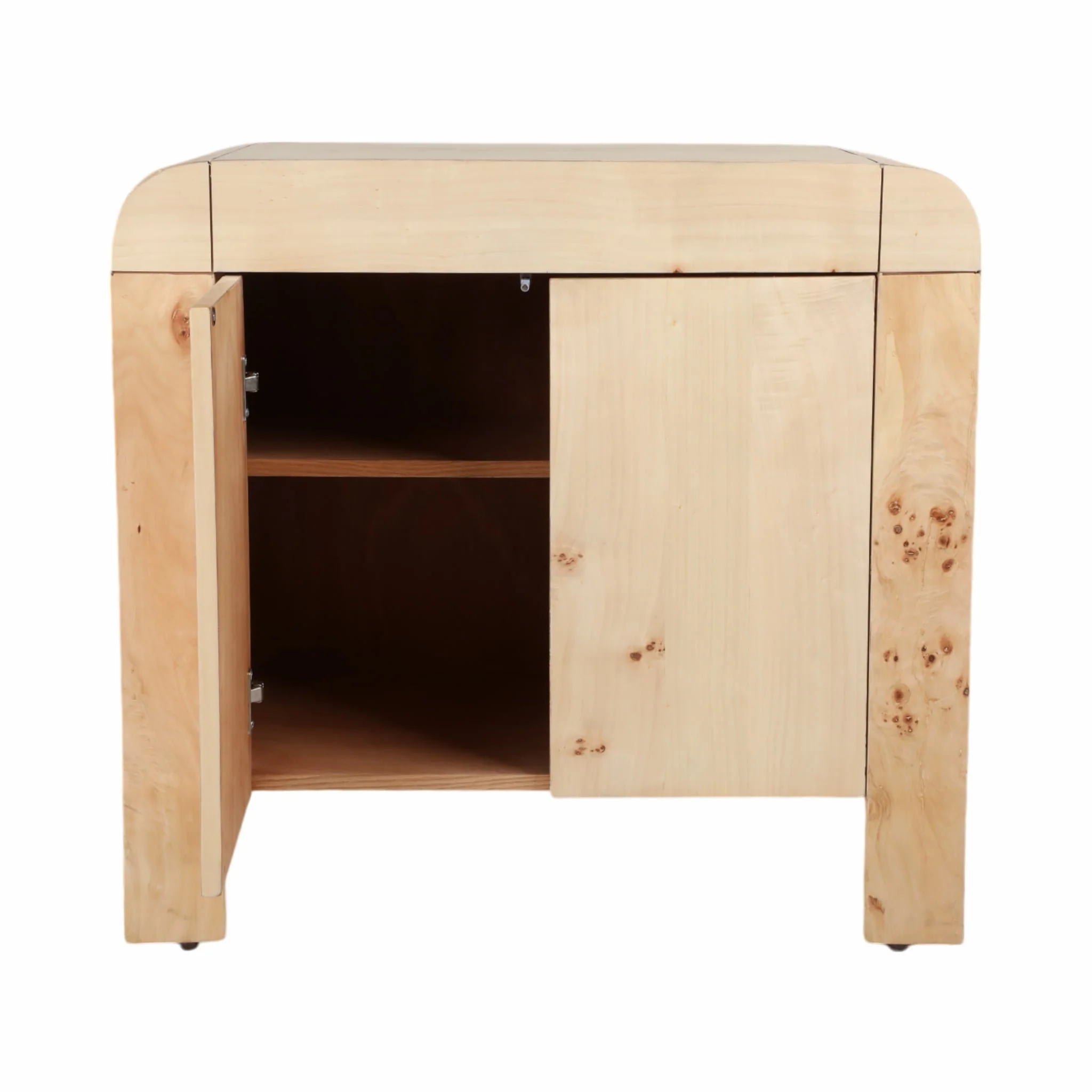 32" Burl Wood Cabinet, Natural - Image 5