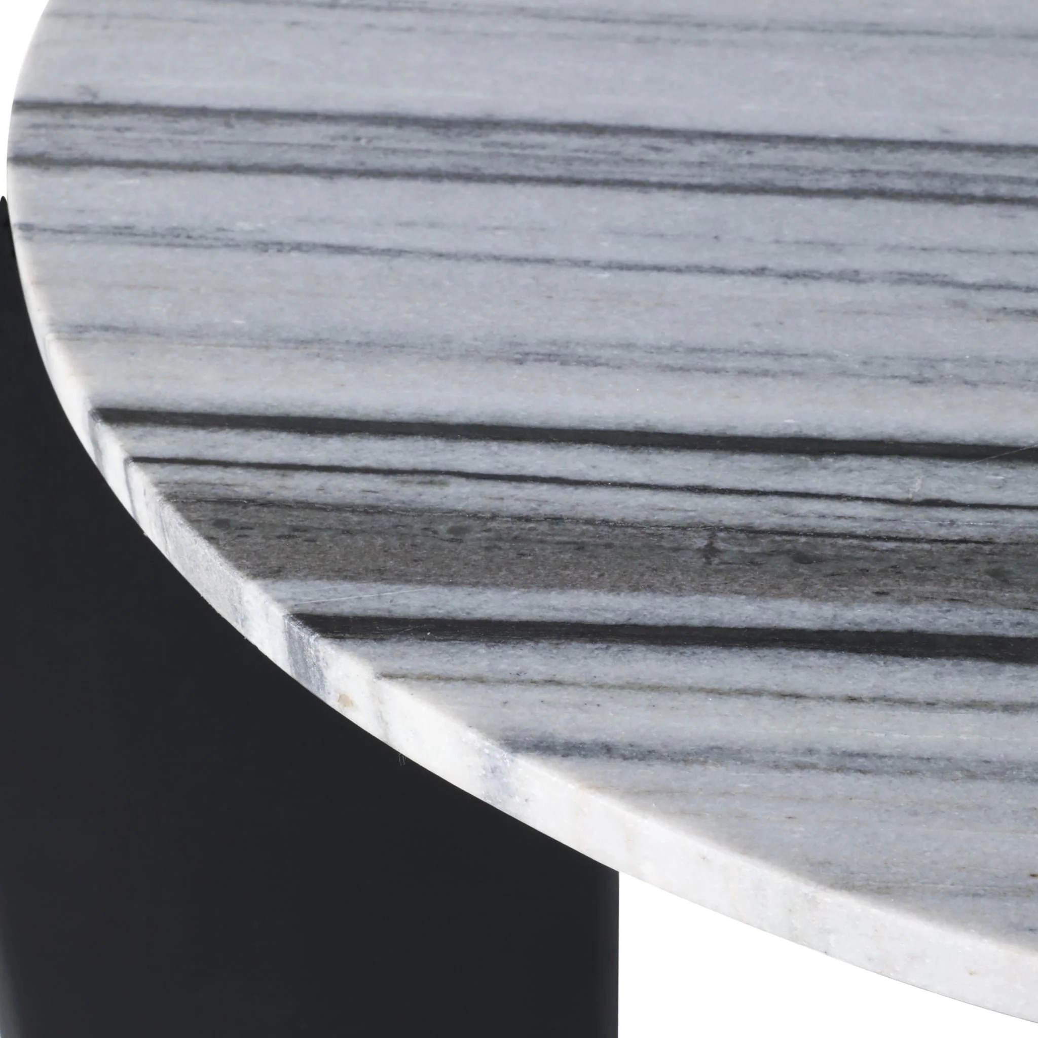 32x17 Panda Marble Coffee Table, Blk/wht - Image 6