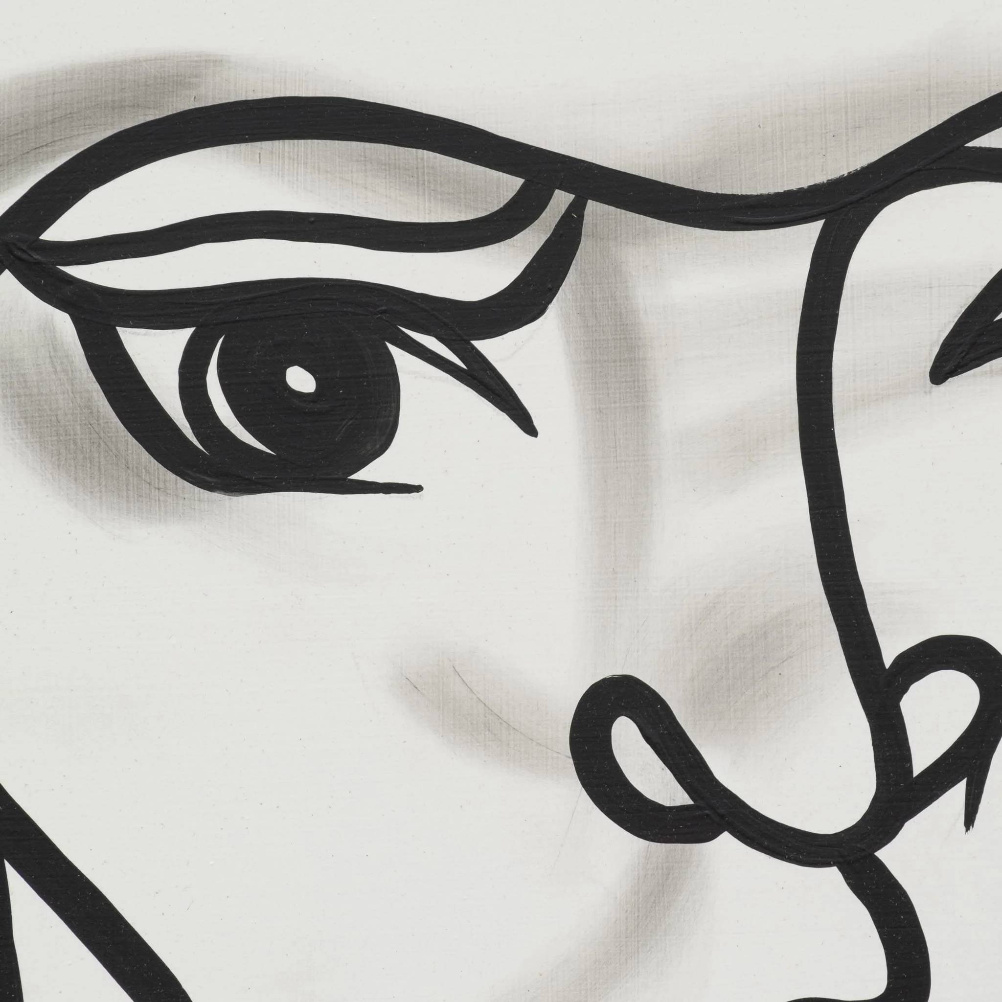 35x59, Hand Painted Frida Illusion, Wht/blk - Image 4