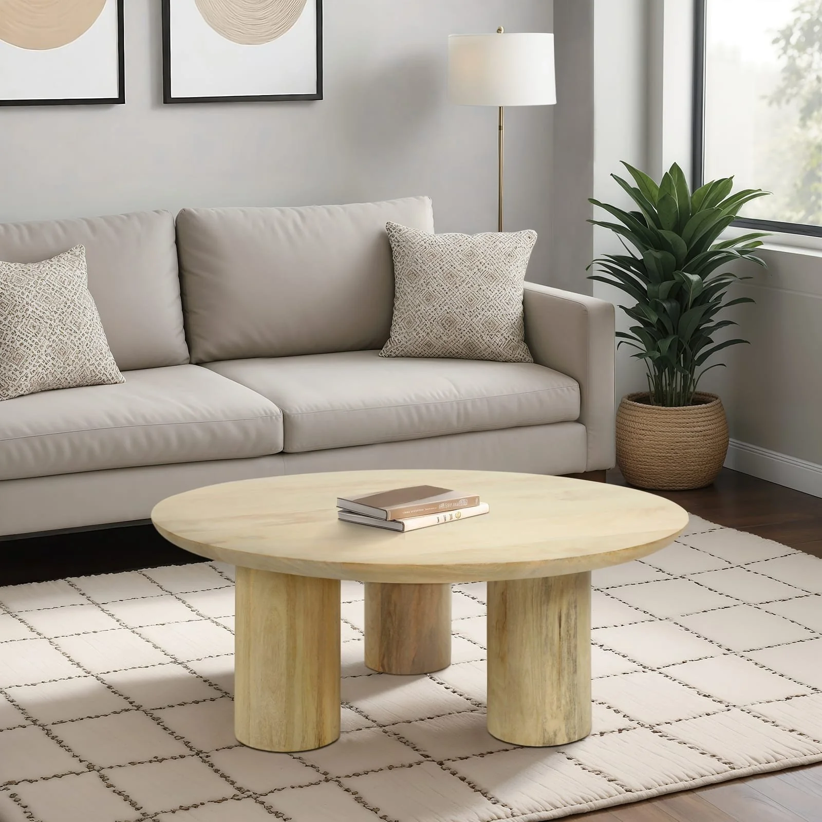 36" Boho Coffee Table, Natural, Kd - Image 10