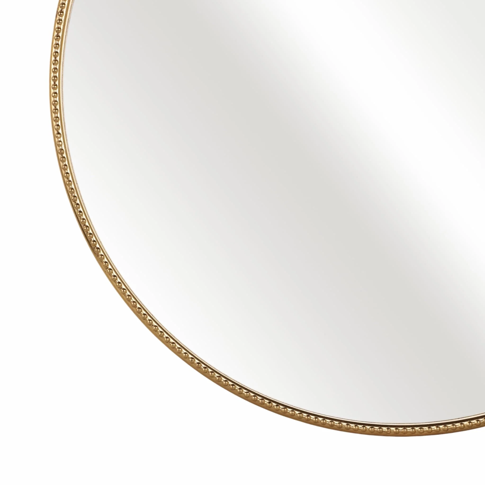 36" Fleur Applique Round Mirror, Gold Wb - Image 4