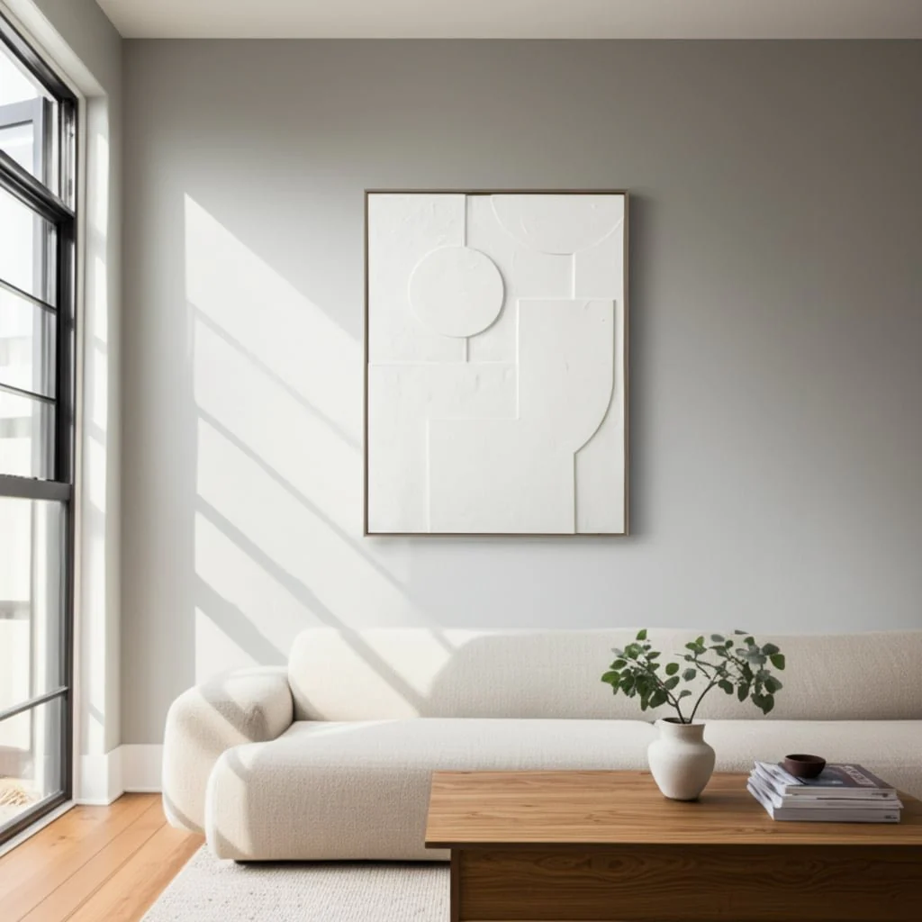 36x48 Geometric 3-dimensional Wall Art, White - Image 7
