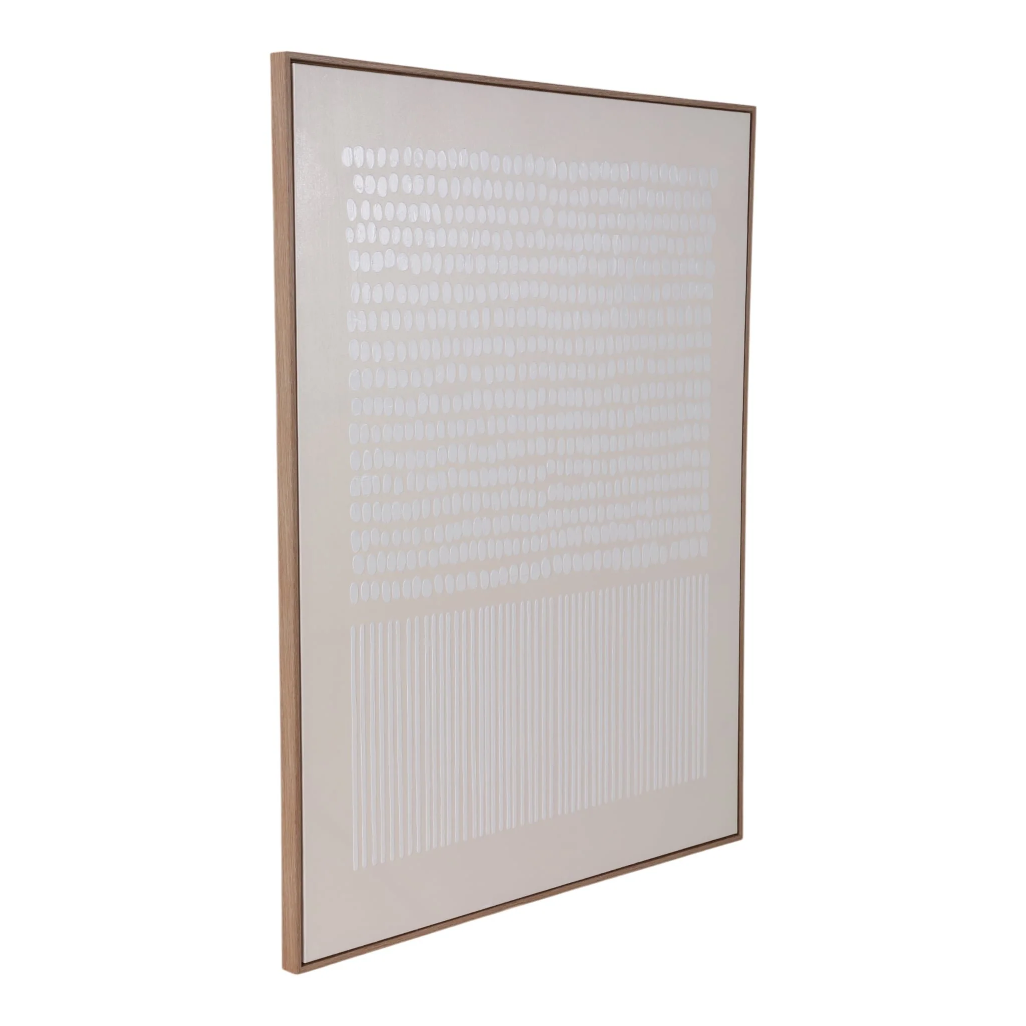 36x48 Textured Dots & Lines Wall Art, Ivory/white - Image 2