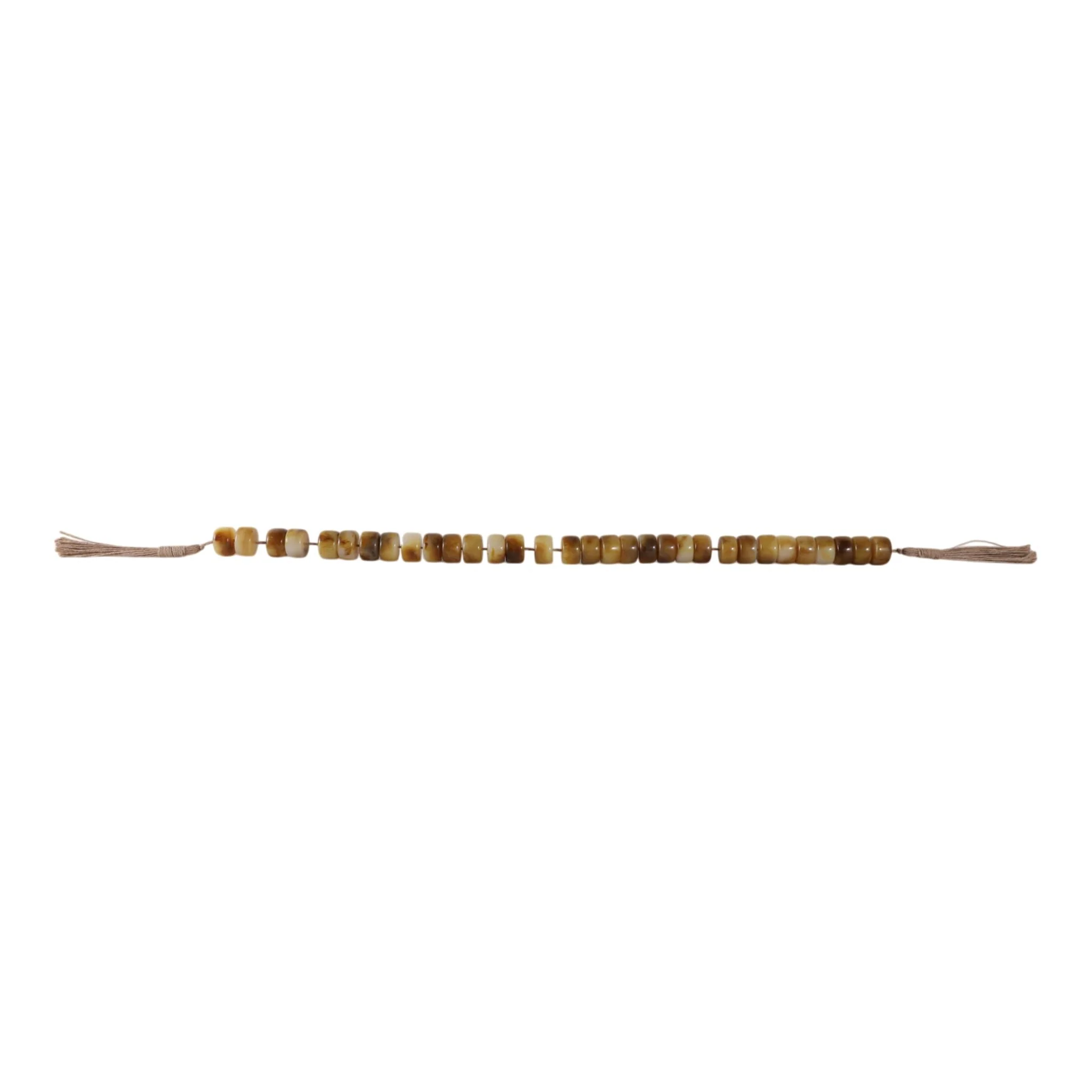 38" Cylinder 1" Resin Beaded Garland, Brown - Image 2