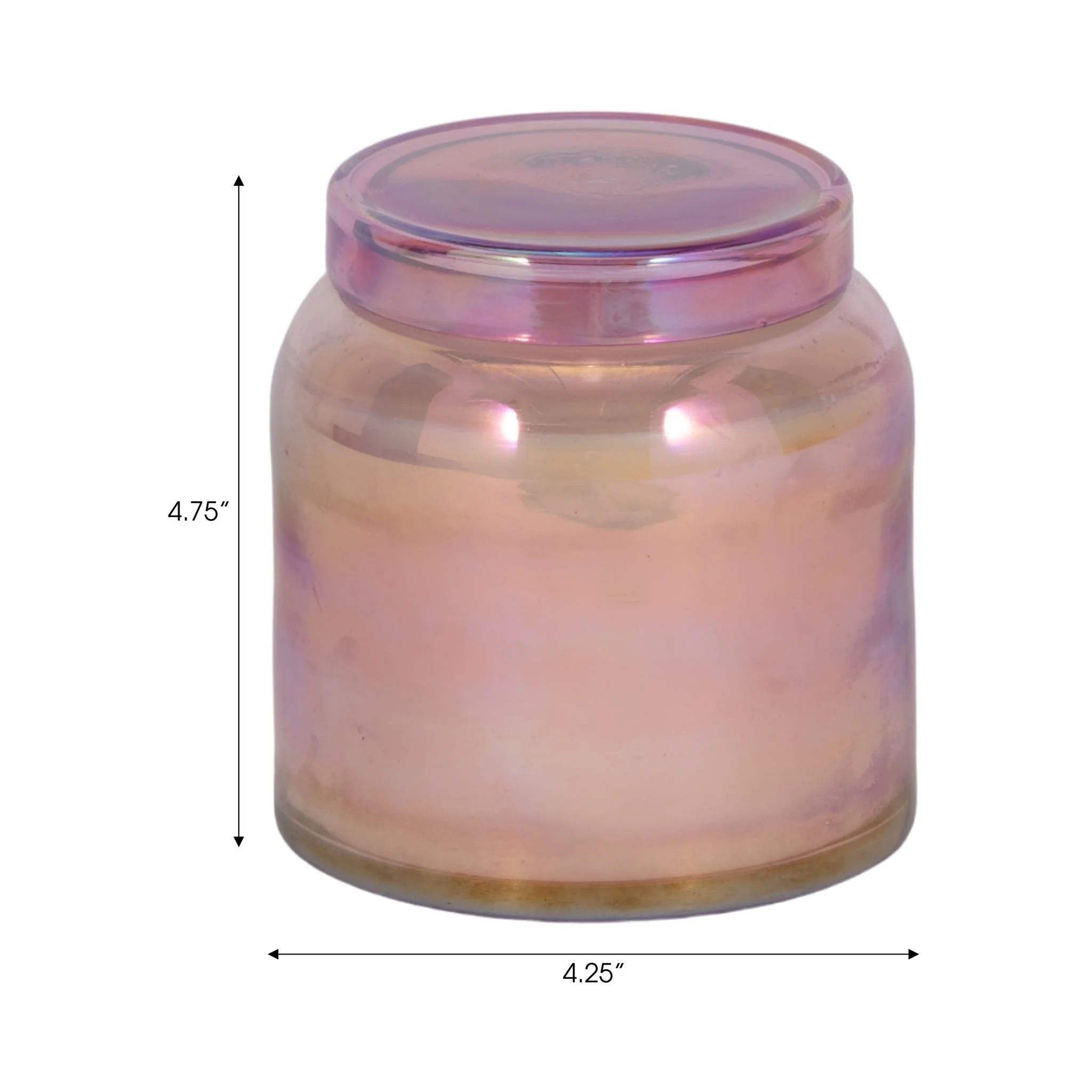 4" 21 Oz Jasmine Luster Lidded Candle, Pink - Image 8