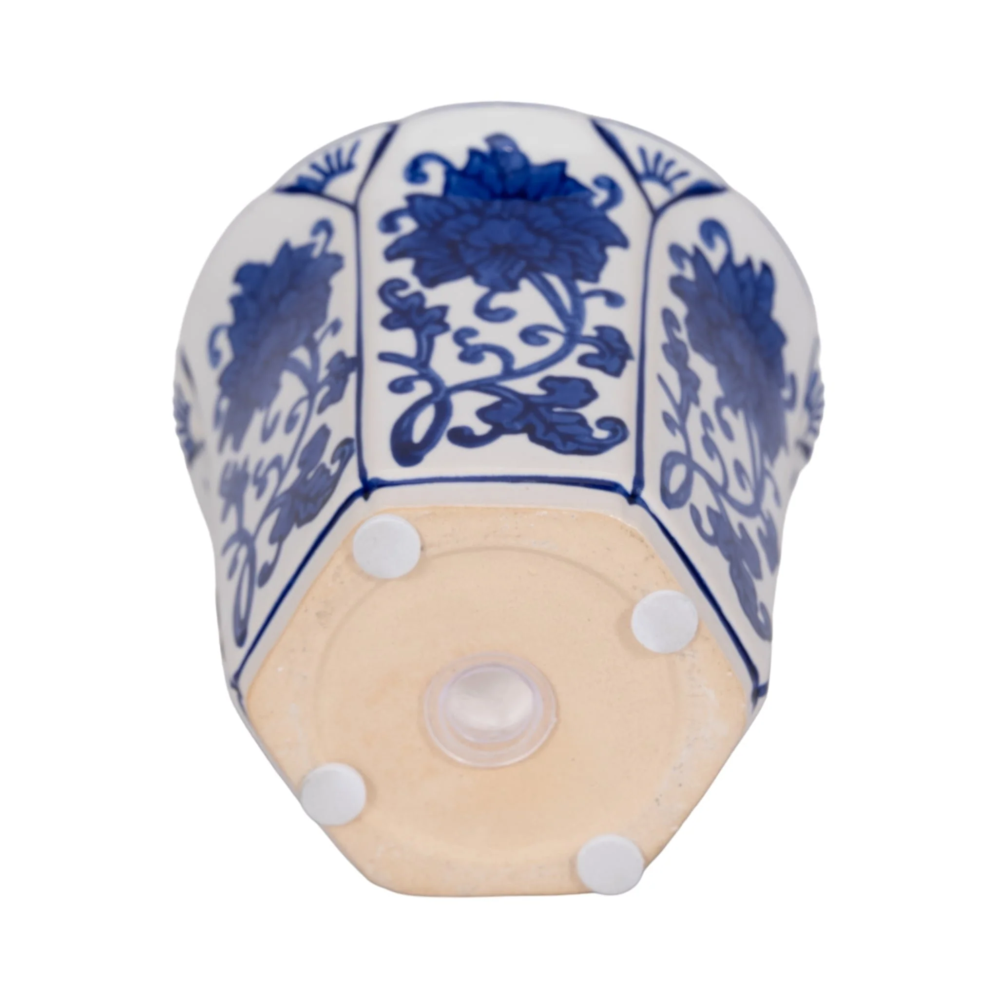 4", 6oz Fluted Chinoiserie Candle , Blue/white - Image 7