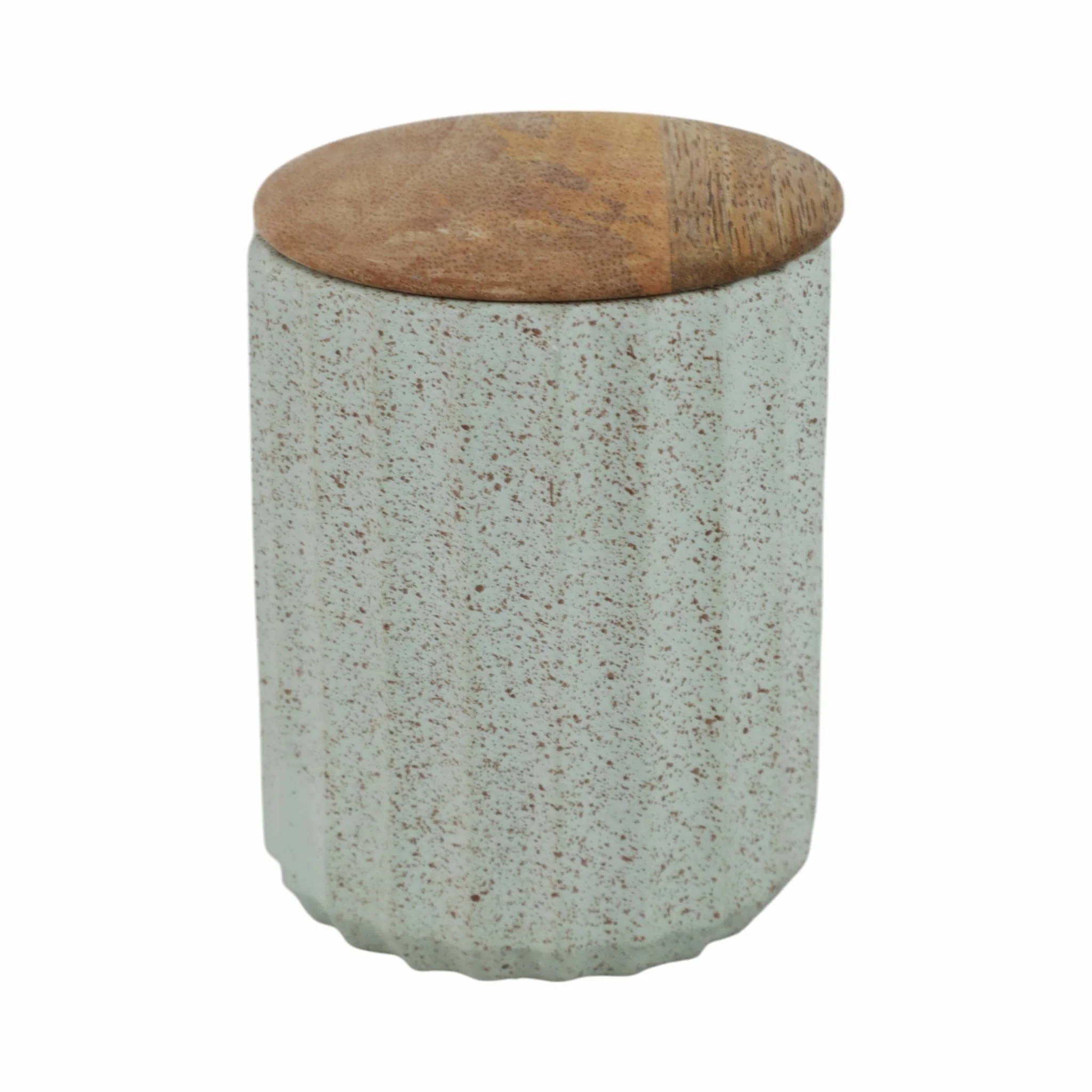 4" 6oz Wild Jasmine & Daisy Rdged Cndle W/lid,blu