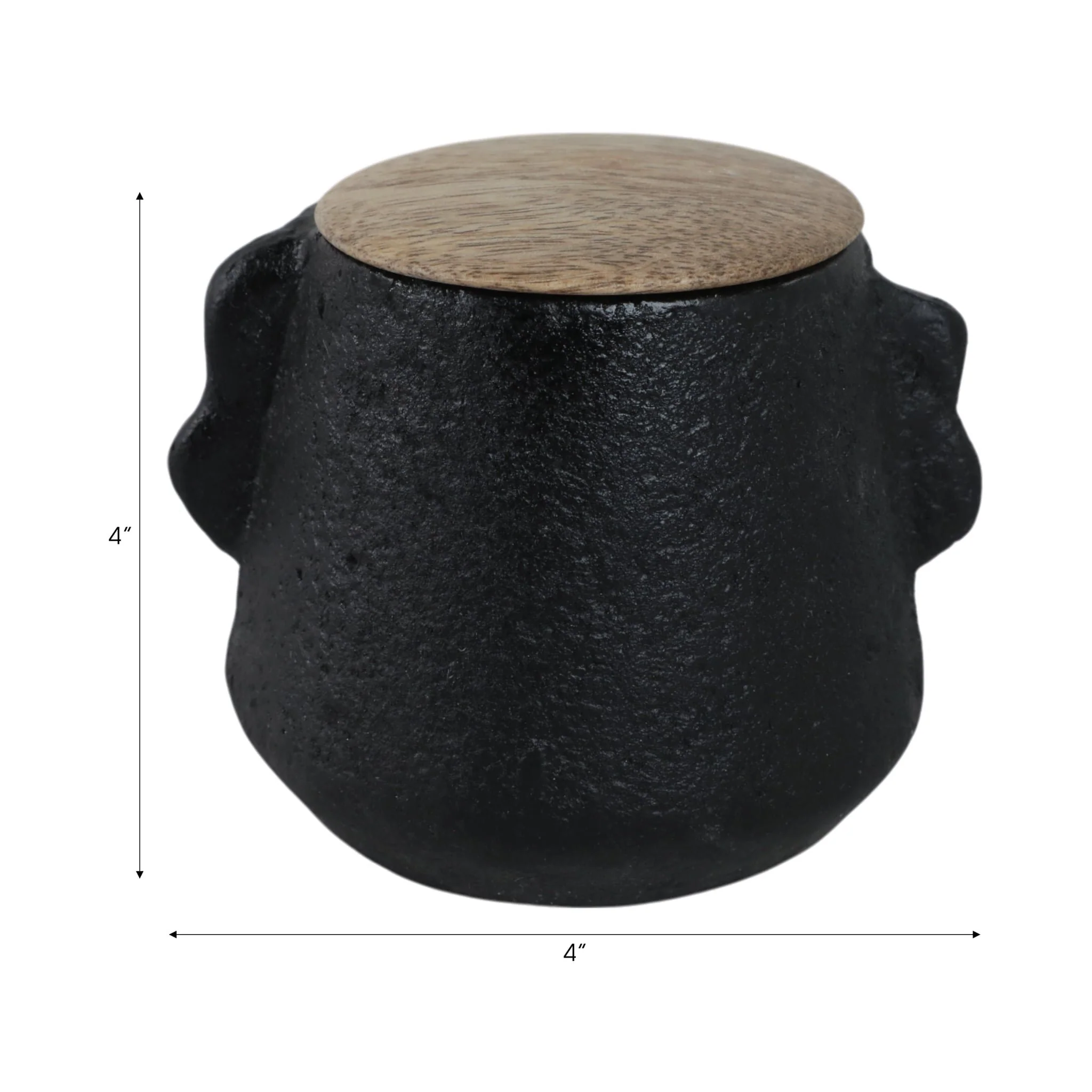 4" 8 Oz Balsam & Myrrh Eared Candle With Lid, Blk - Image 7
