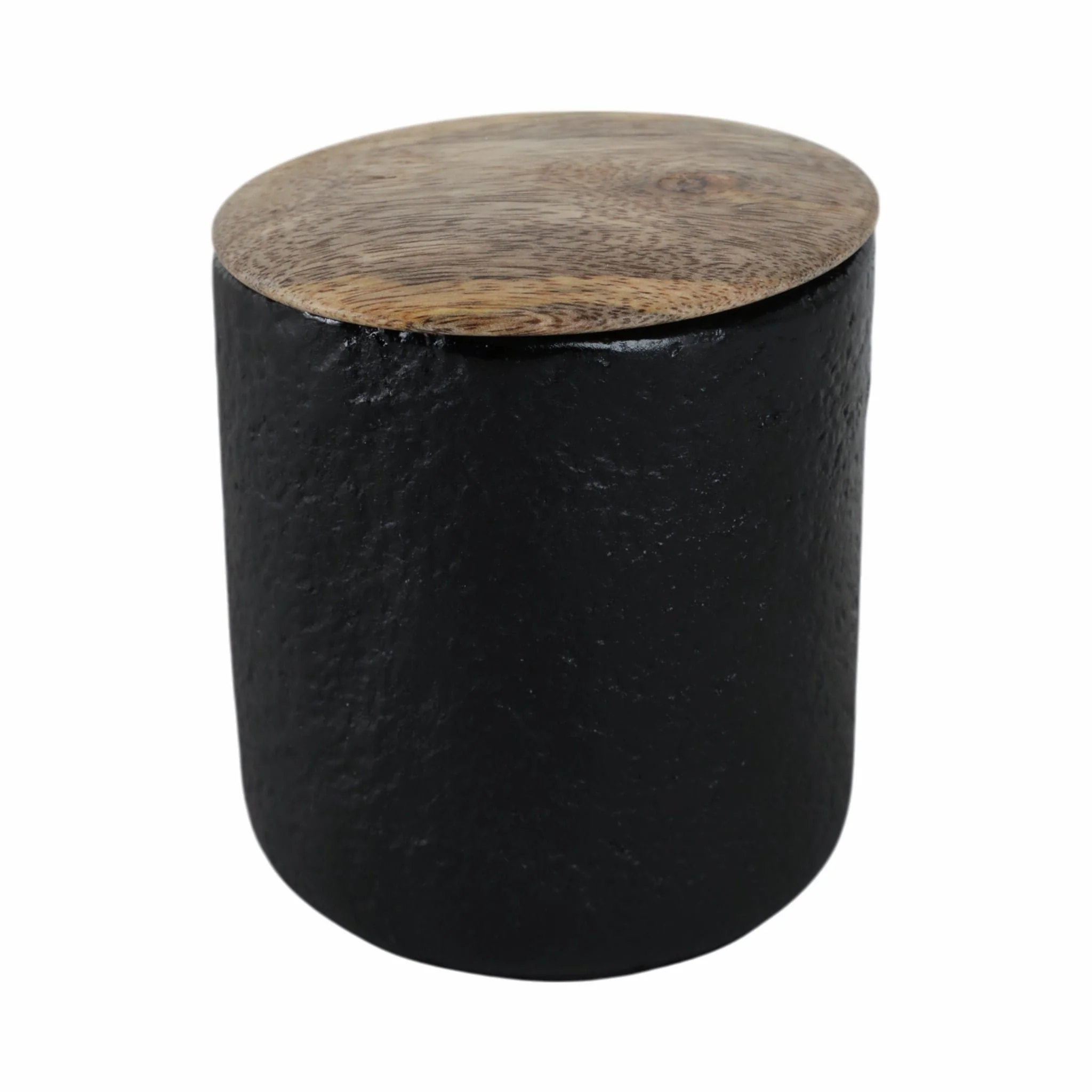 4" 9 Oz Balsam & Myrrh Tall Candle With Lid, Black