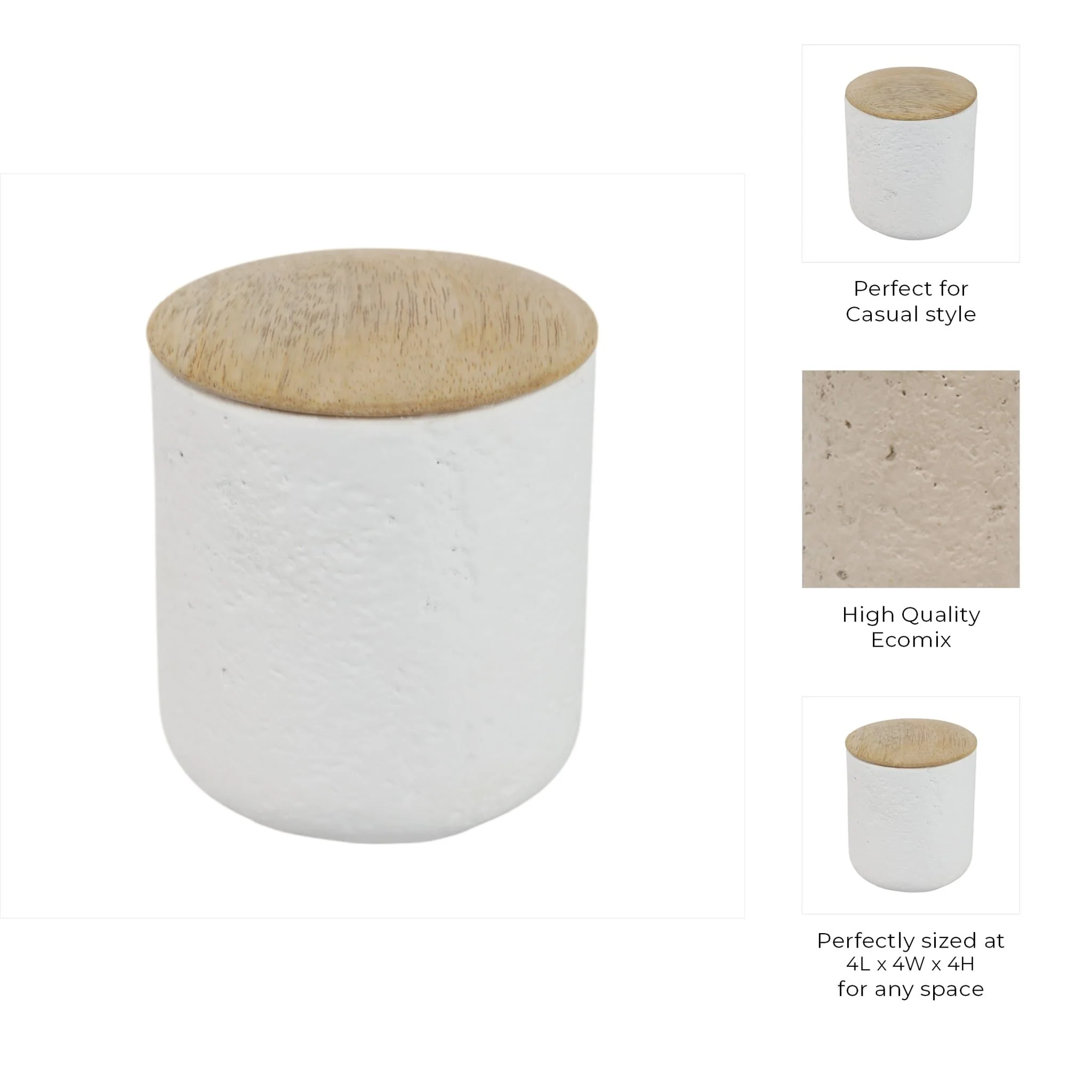 4" 9 Oz Balsam & Myrrh Tall Candle With Lid, White - Image 8