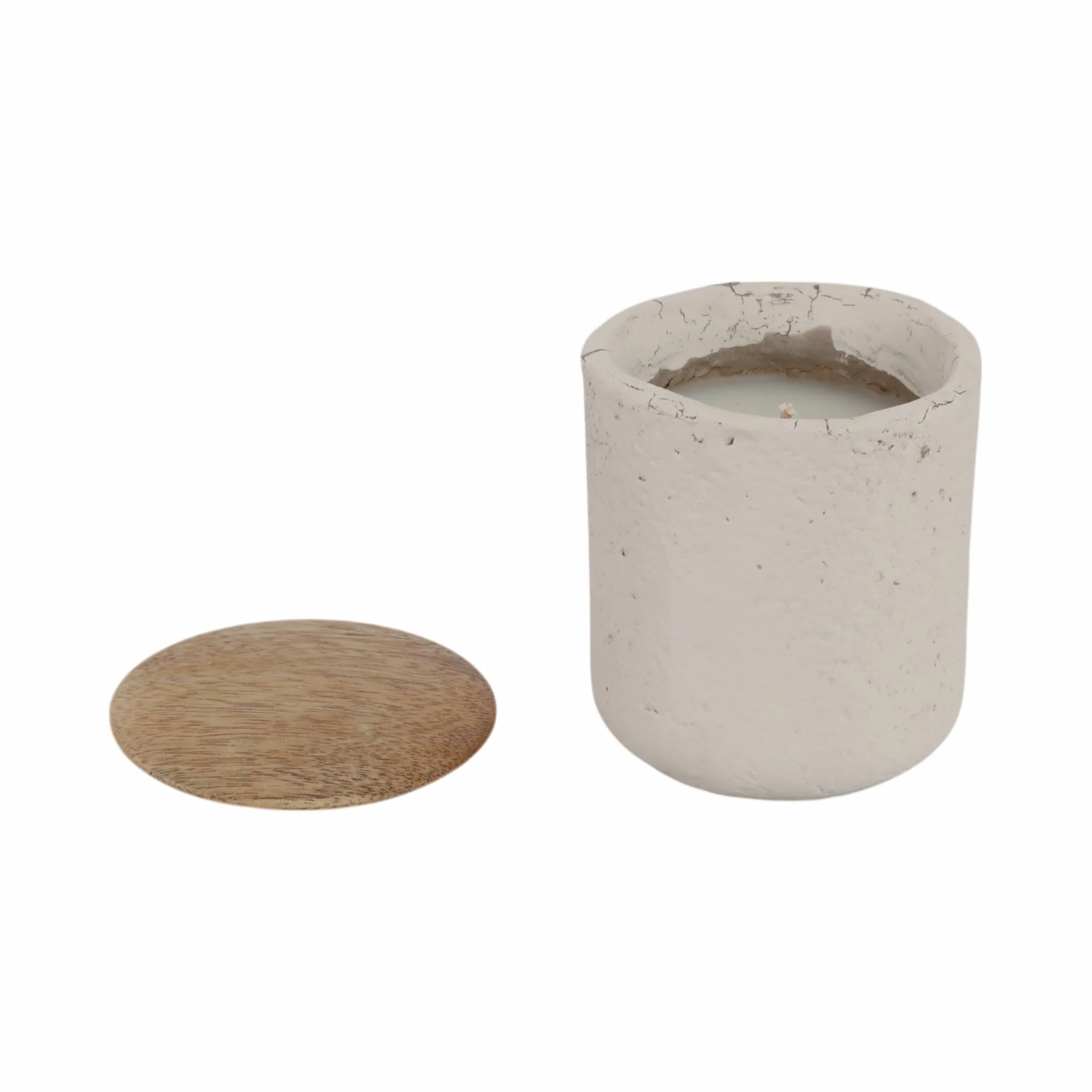 4" 9 Oz Eucalyptus & Sage Tall Cndle W/lid, Cream - Image 3