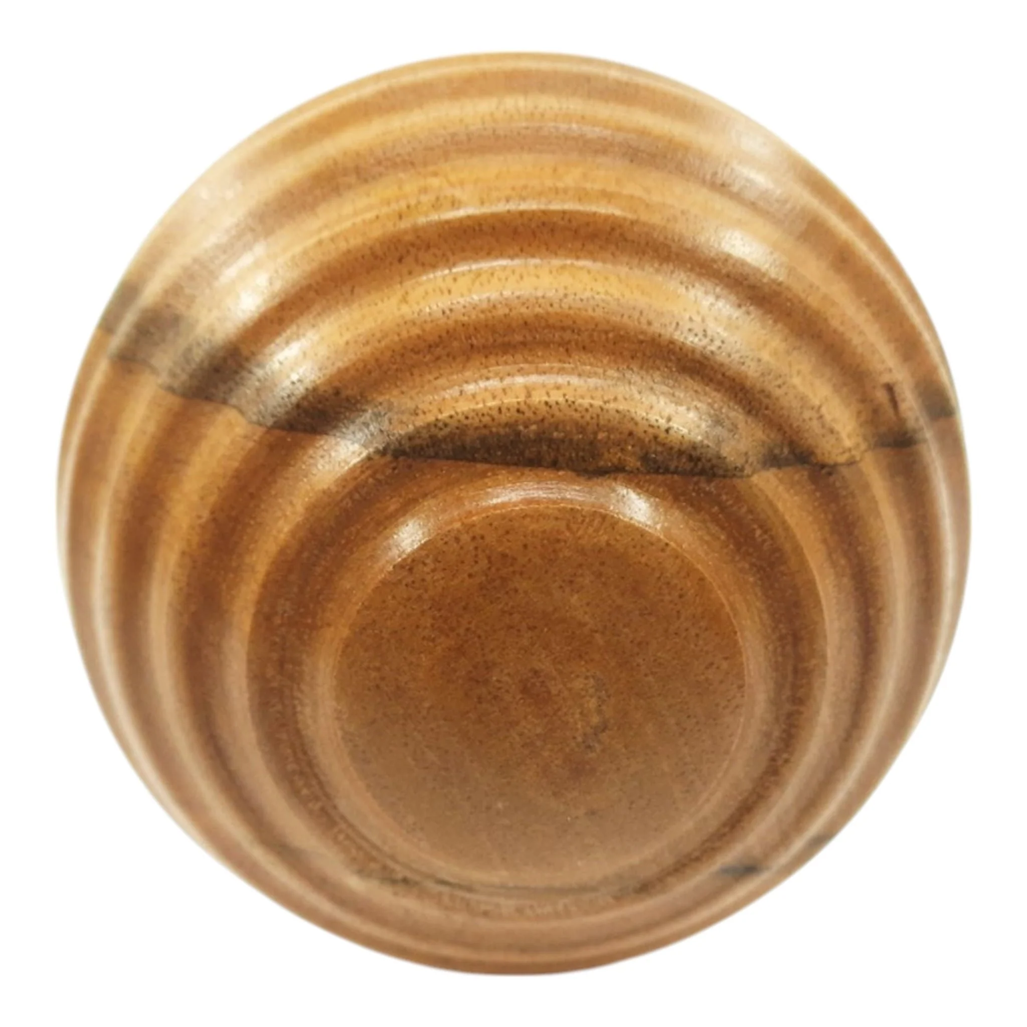 4" Wooden Orb W/ Ridges, Natural - Image 5