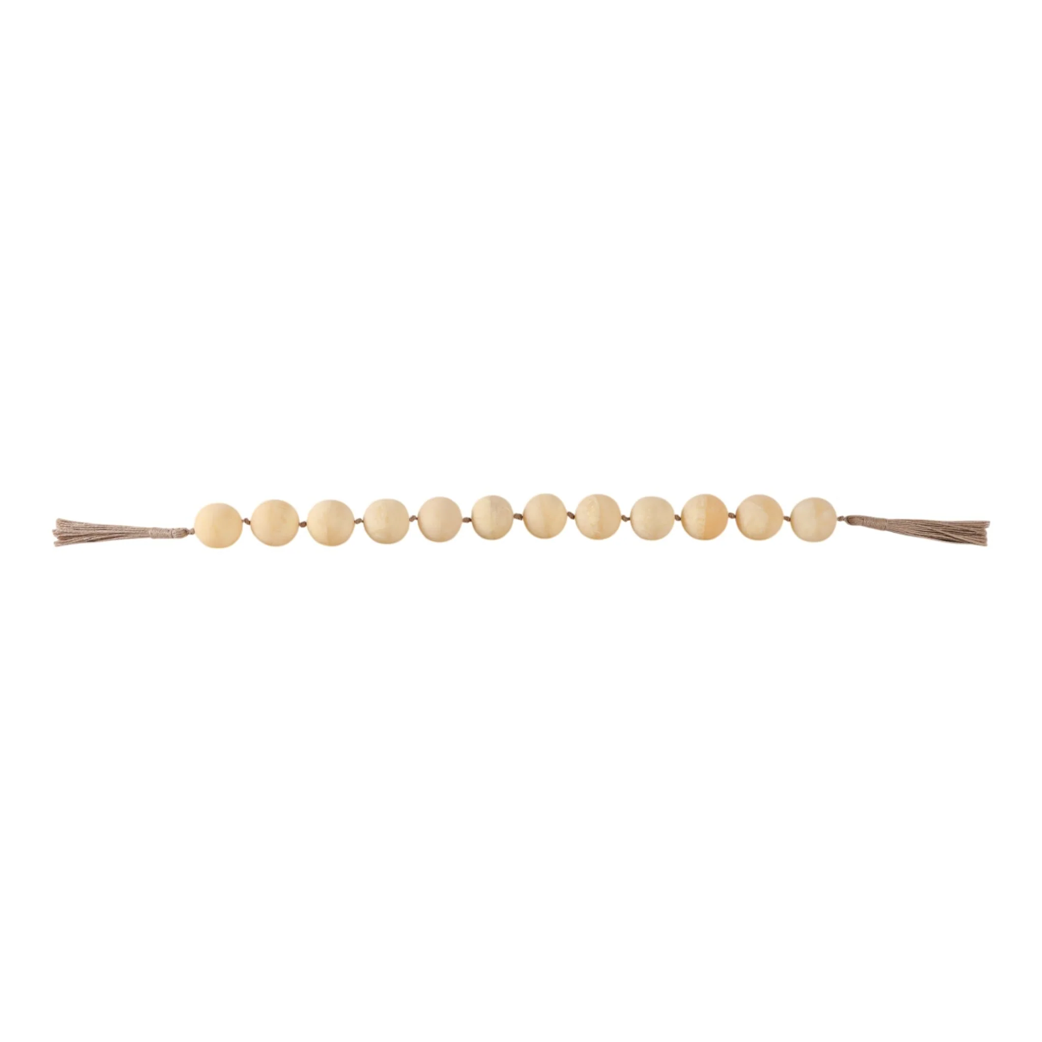 40" Swirled 2" Resin Beaded Garland, Ivory - Image 2