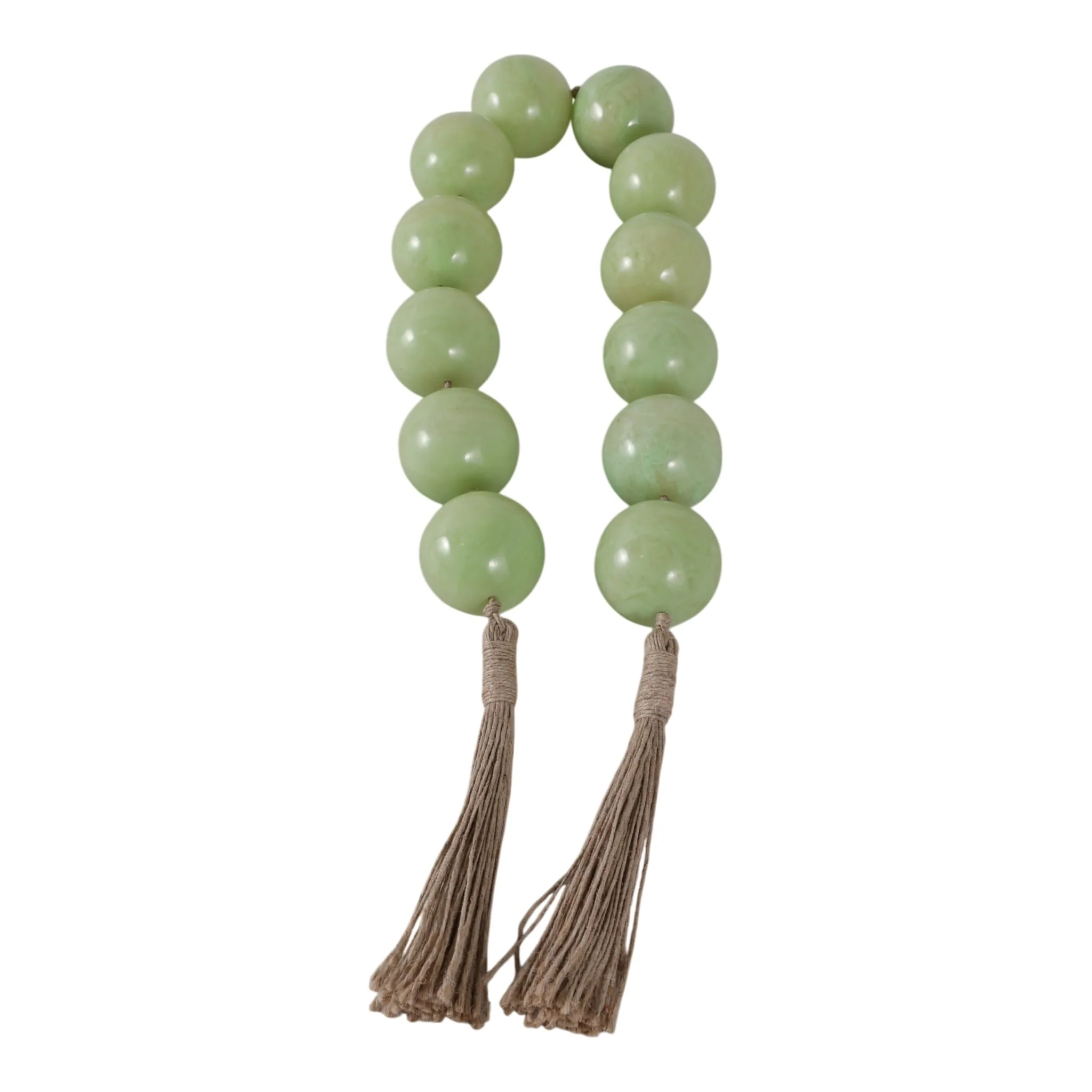 40'' Swirled 2" Resin Beaded Garland, Sage Green - Image 3