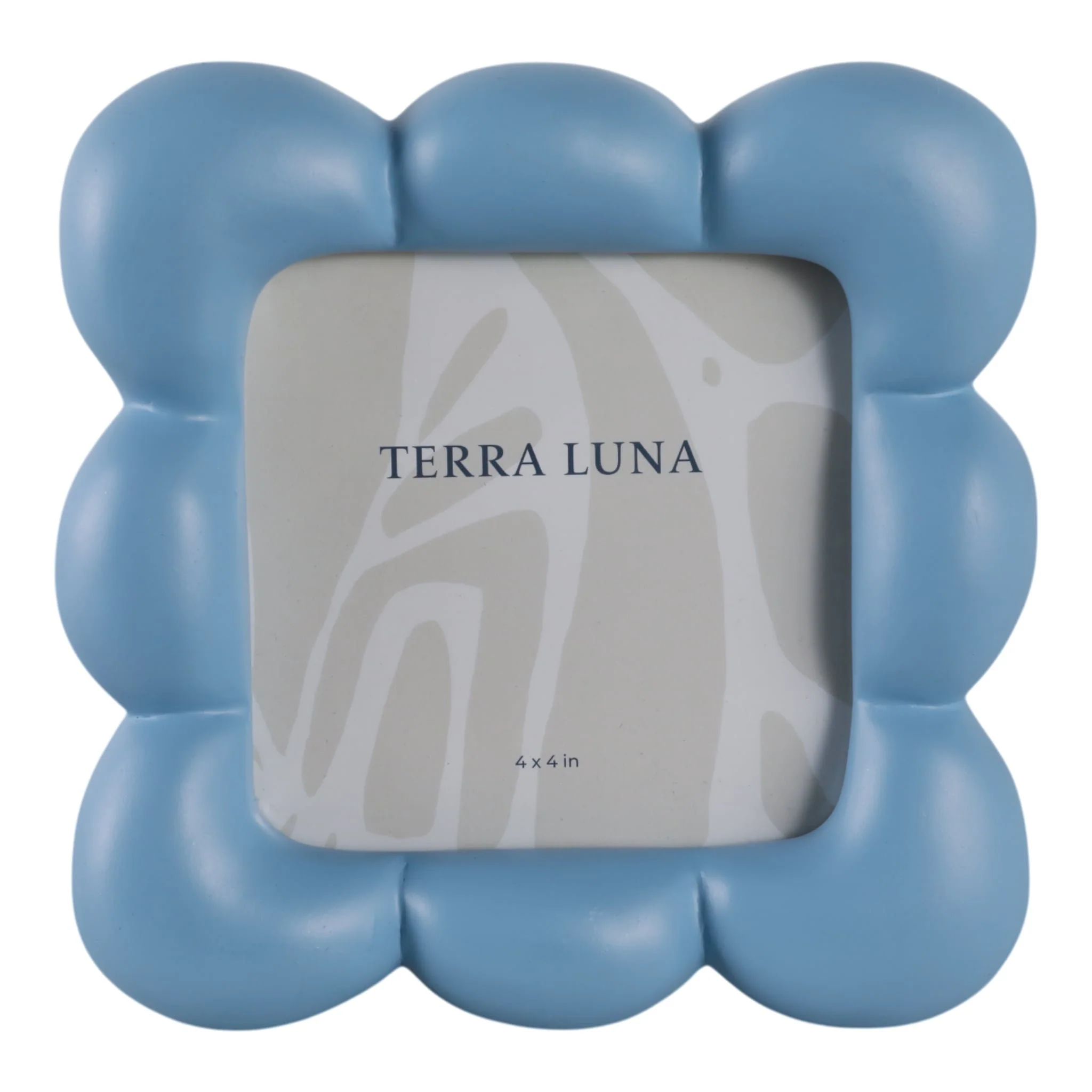 4x4" Puffy Squiggle Photo Frame, Blue