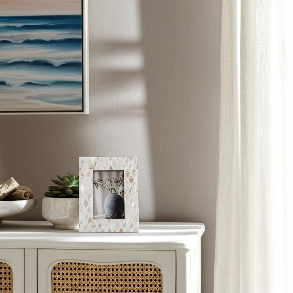 4x6 Capiz Diamond Photo Frame, Multi - Image 9