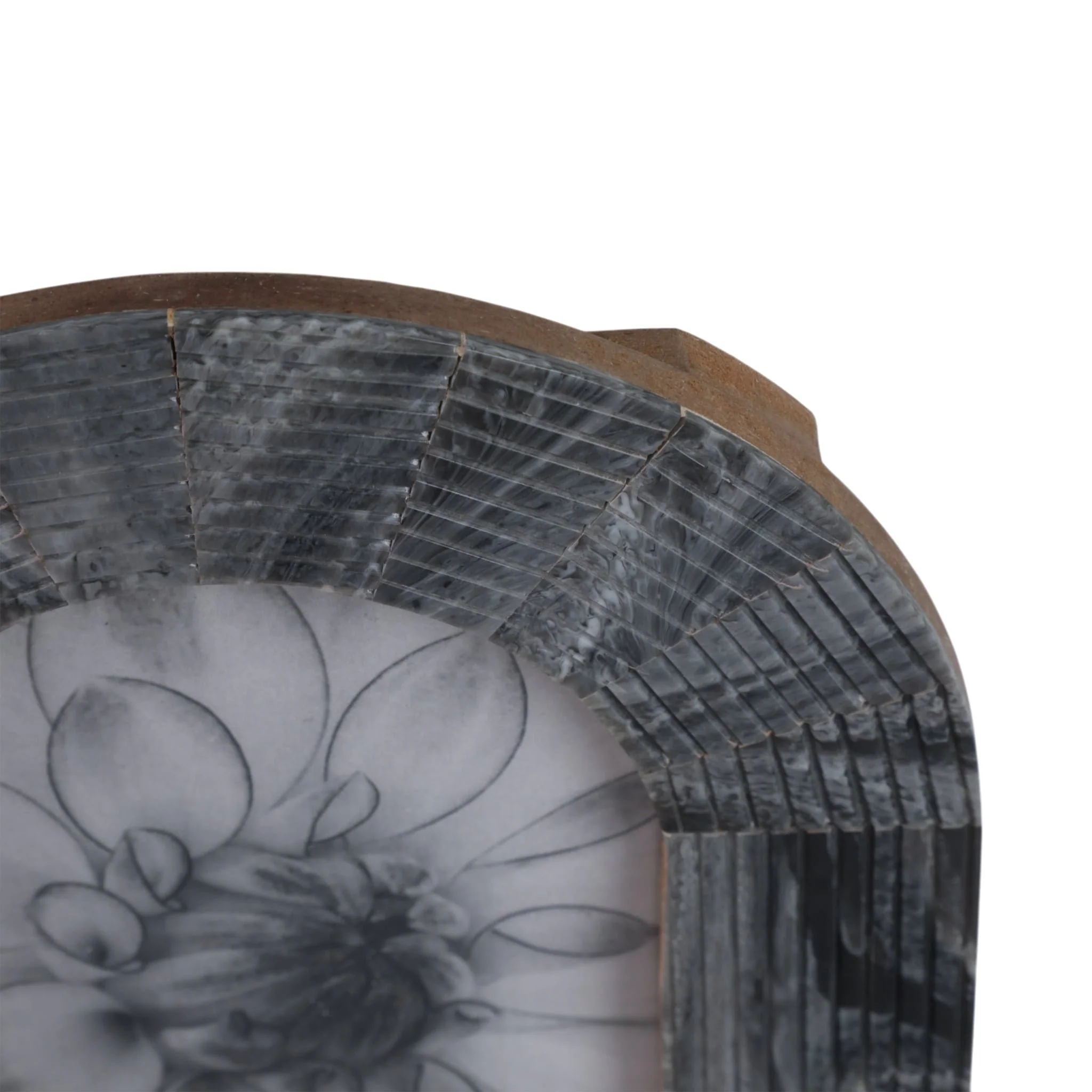 4x6 Grooved Arch Photo Frame, Marbled Grey - Image 6