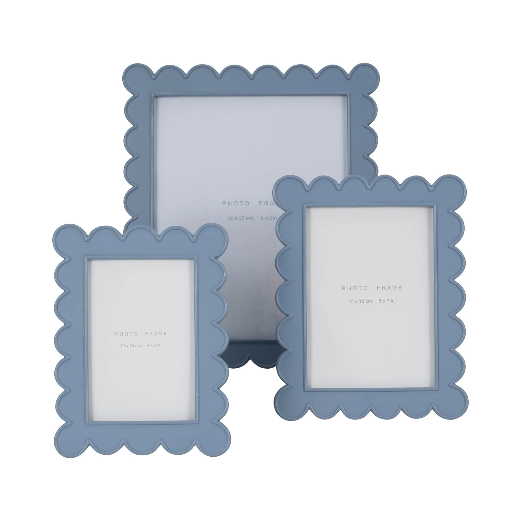 4x6 Scallop Edge Photo Frame, Blue - Image 6