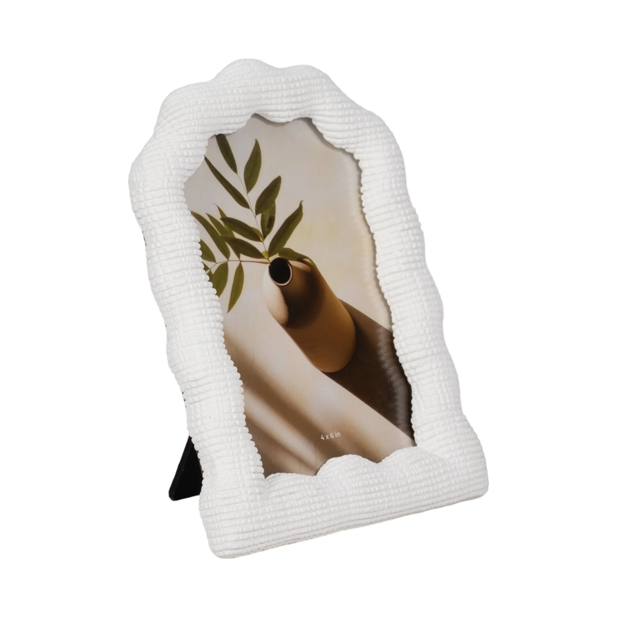 4x6 Wavy Arch Photo Frame, White - Image 2