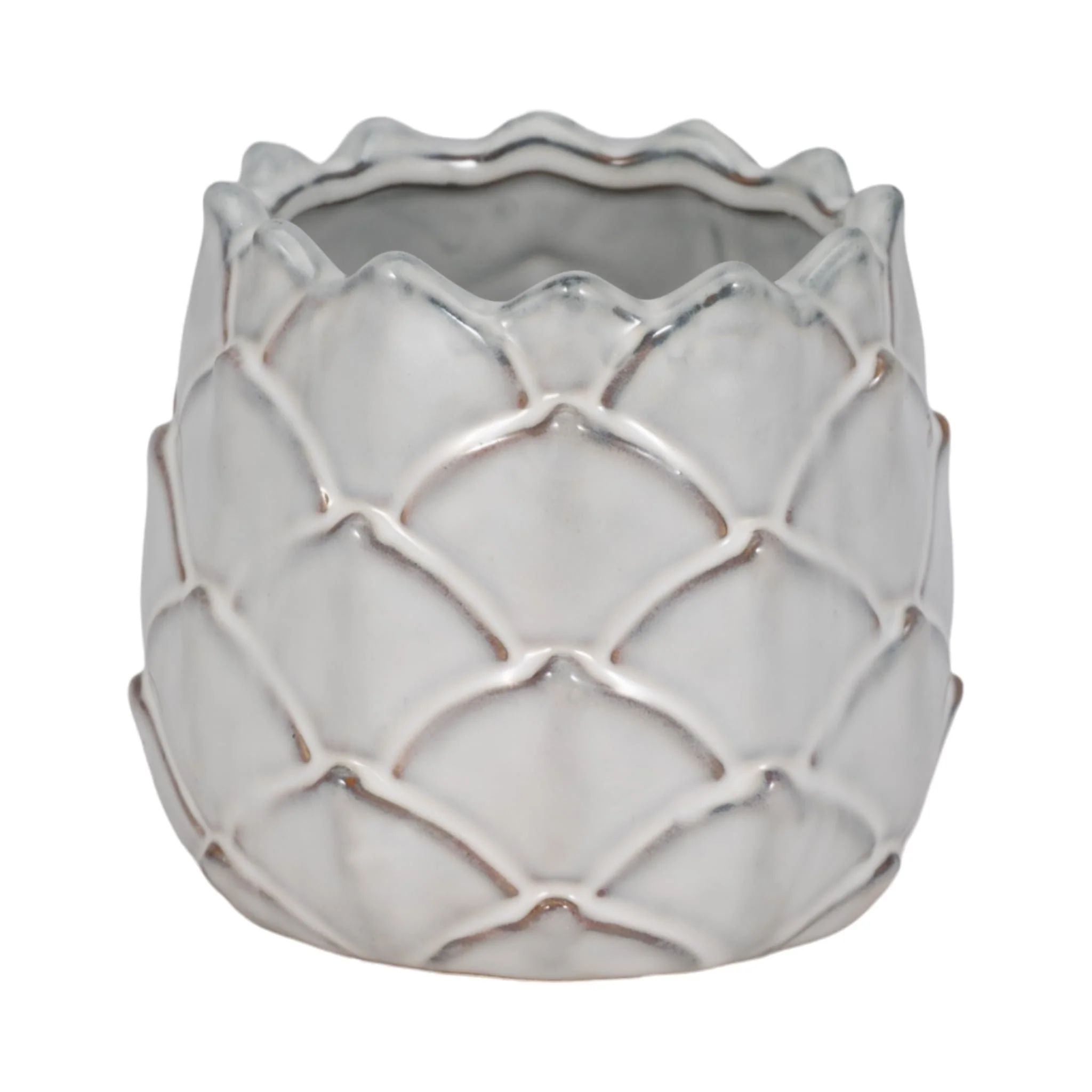 5" Artichoke Planter, White
