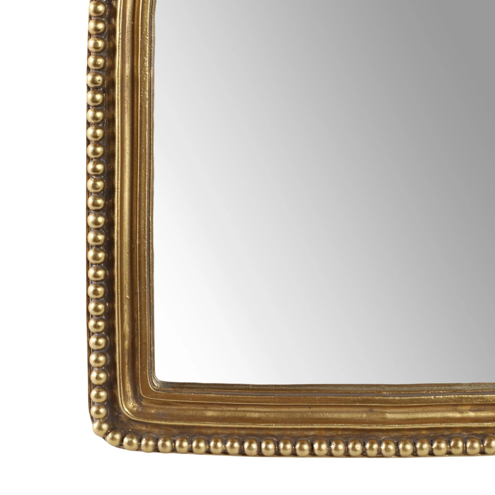 5x7" Mirror In Beaded Arch Frame, Gold - Image 5