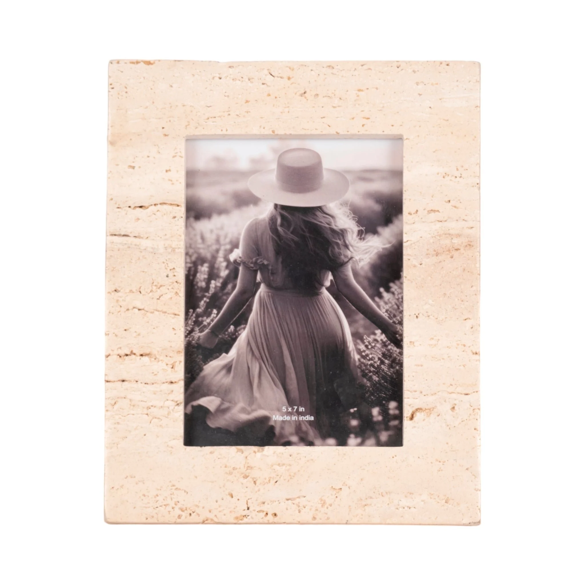 5x7 Travertine Photo Frame, Tan
