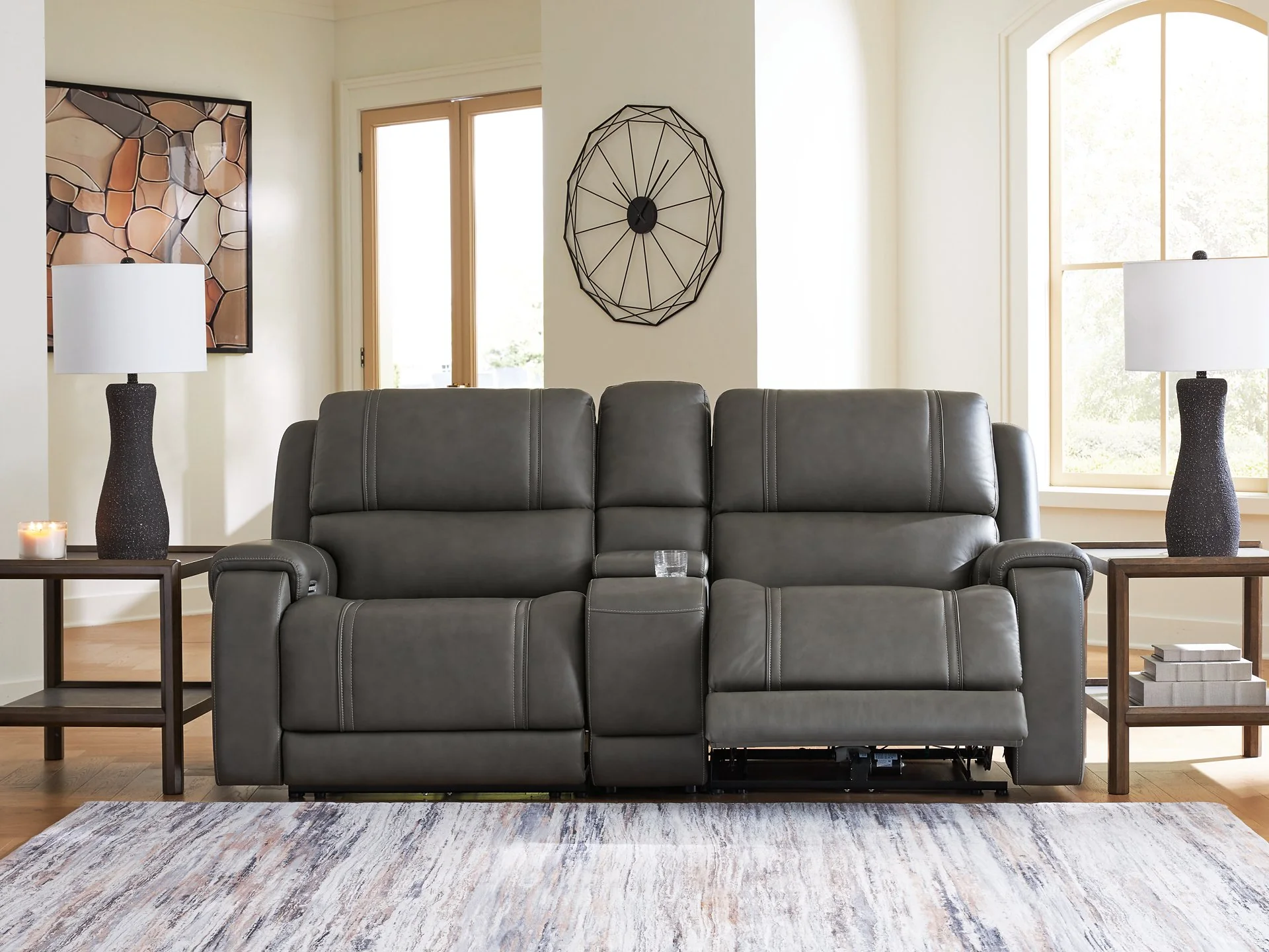 5Z - Pittson Power Reclining Sectional Loveseat with Console - Image 3