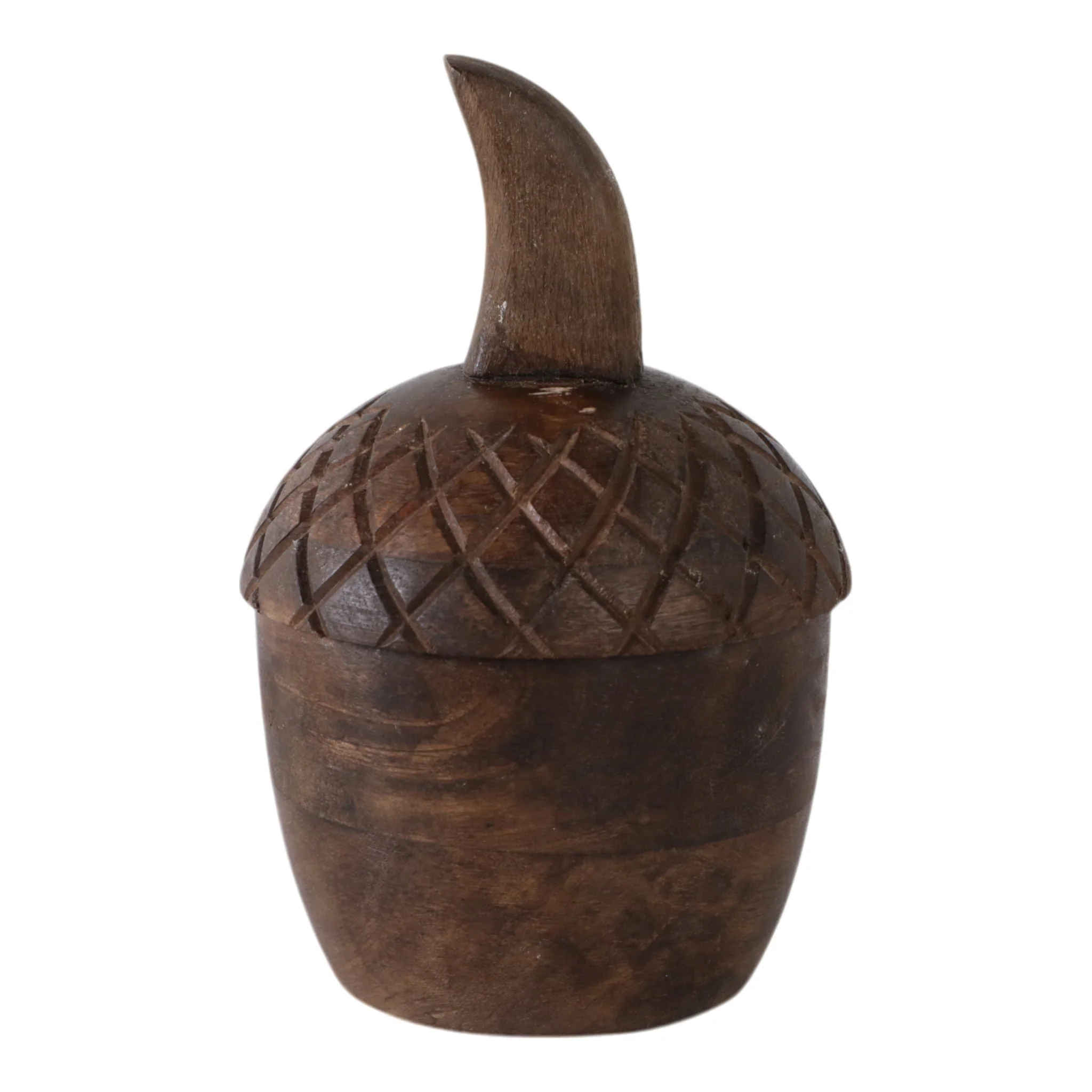 6" 3.5 Oz Cinnamon Acorn Candle, Brown
