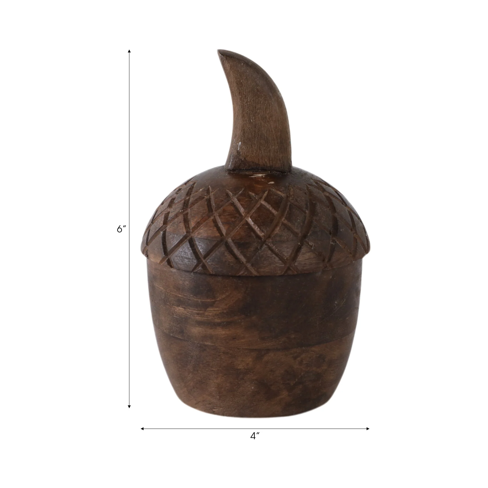 6" 3.5 Oz Cinnamon Acorn Candle, Brown - Image 8