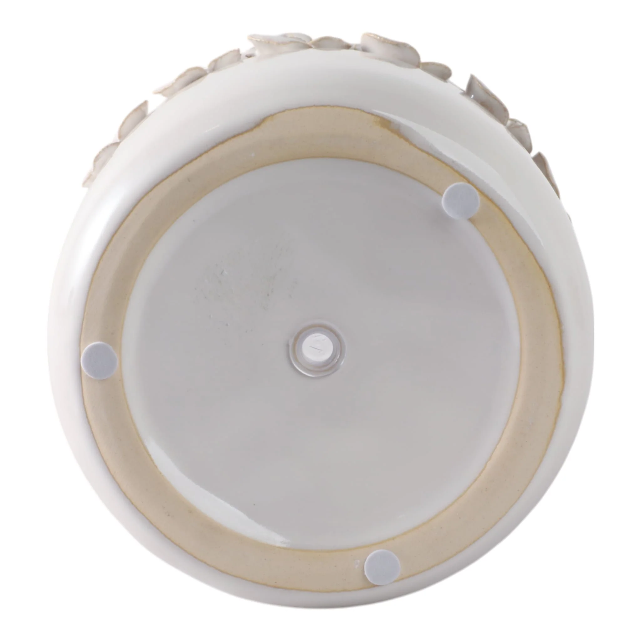 6" Floral Applique Planter, Ivory - Image 6