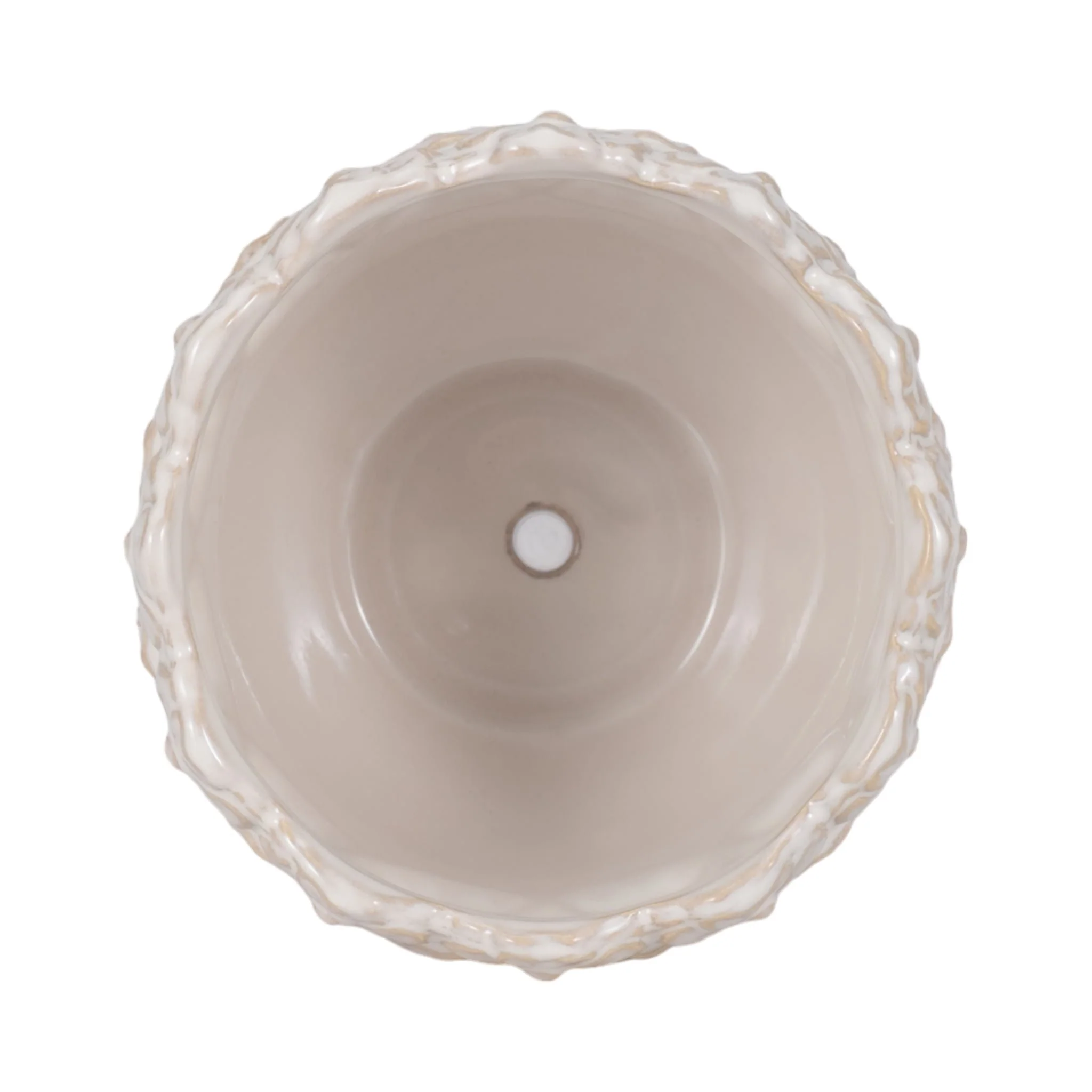 6" Floral Crown Planter, Ivory - Image 4