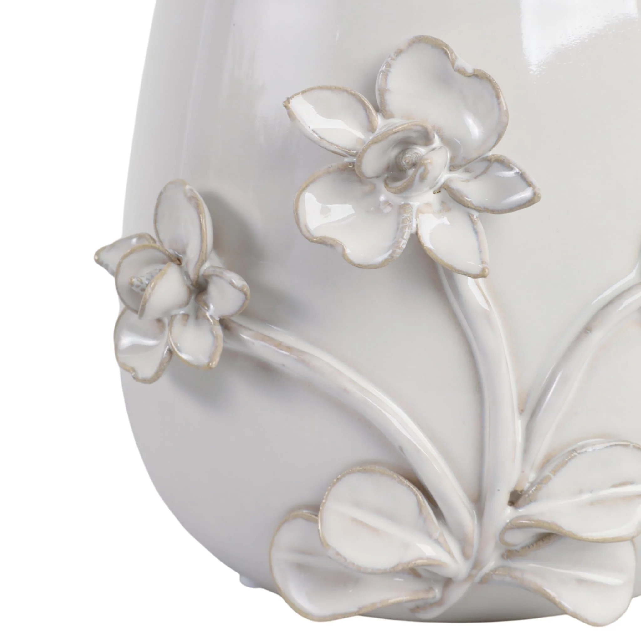 6" Flower Applique Planter, Ivory - Image 2