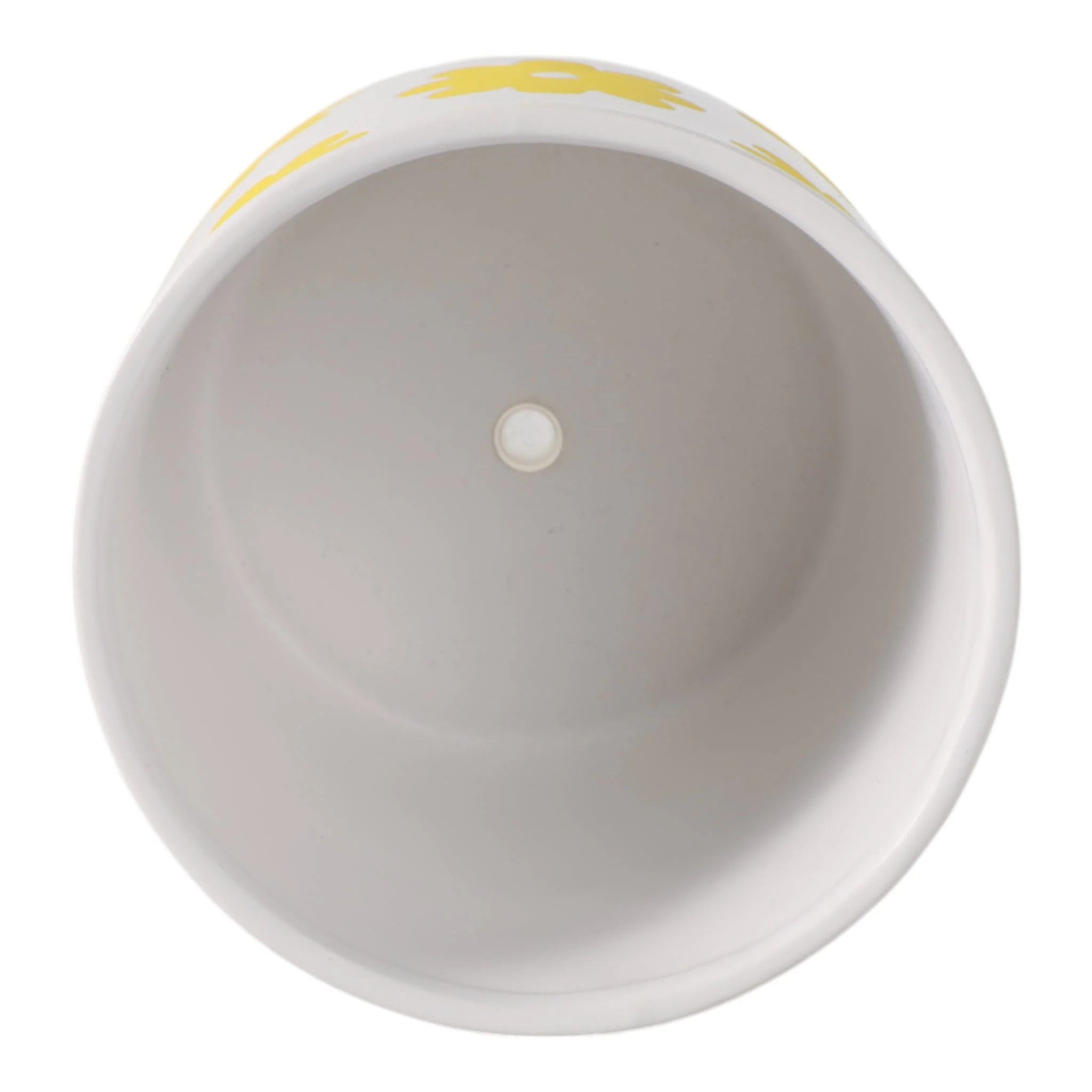 6" Flower Power Planter, White/yellow - Image 5