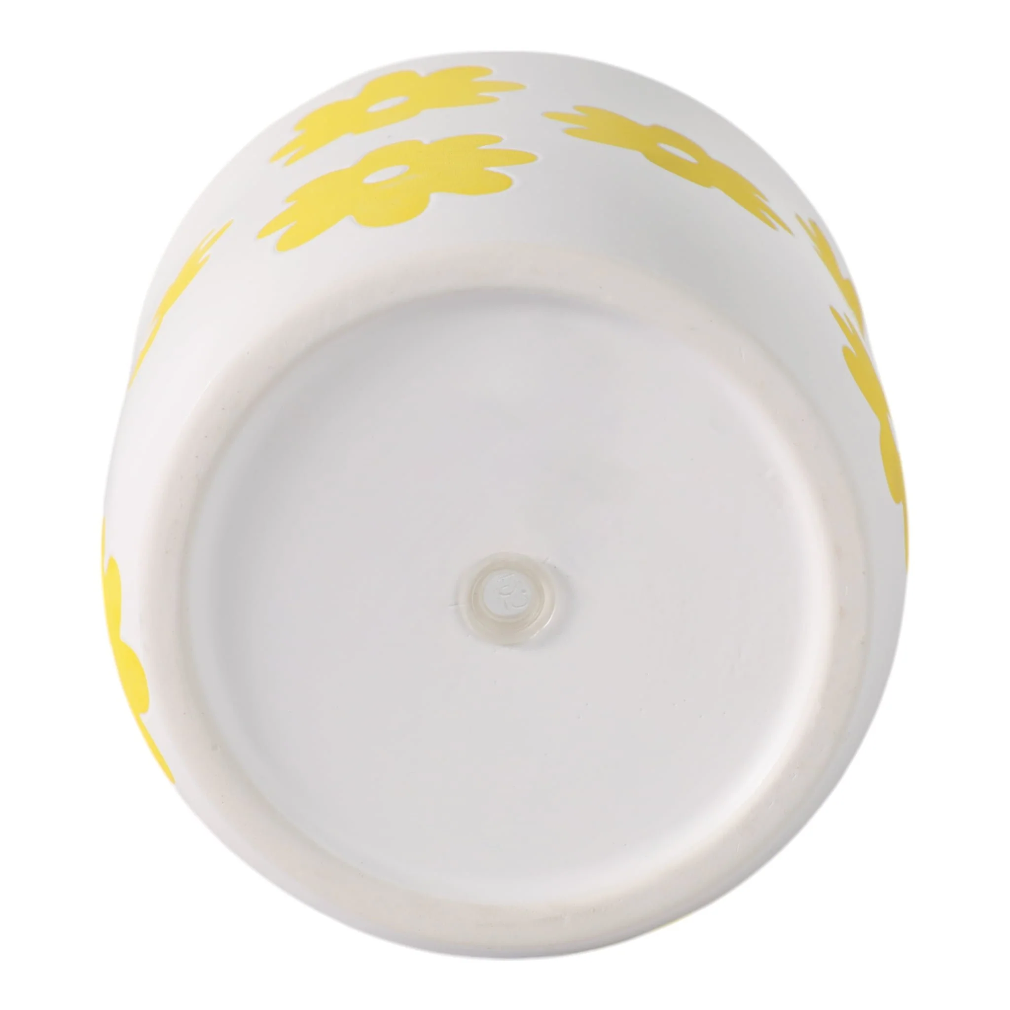 6" Flower Power Planter, White/yellow - Image 6