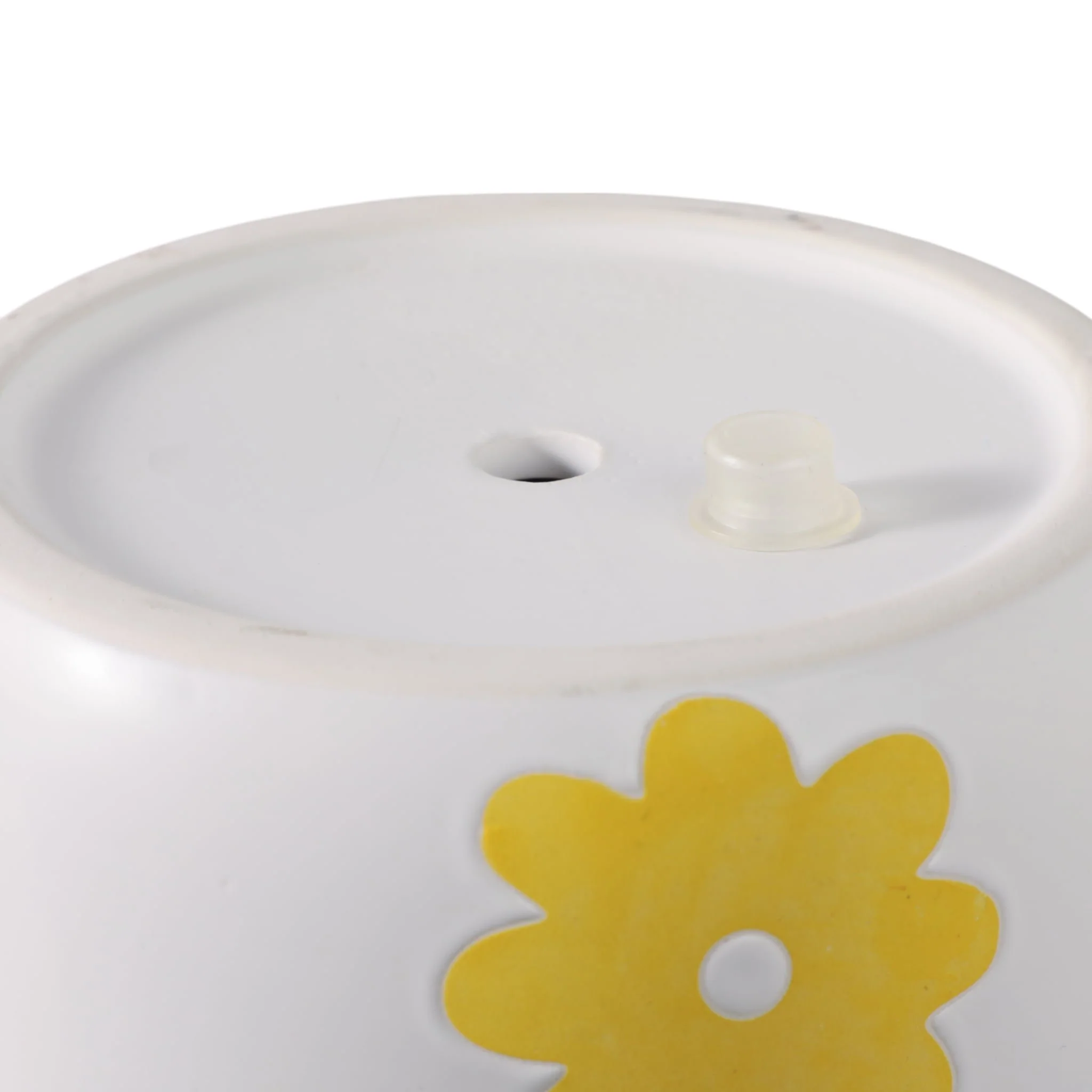 6" Flower Power Planter, White/yellow - Image 7