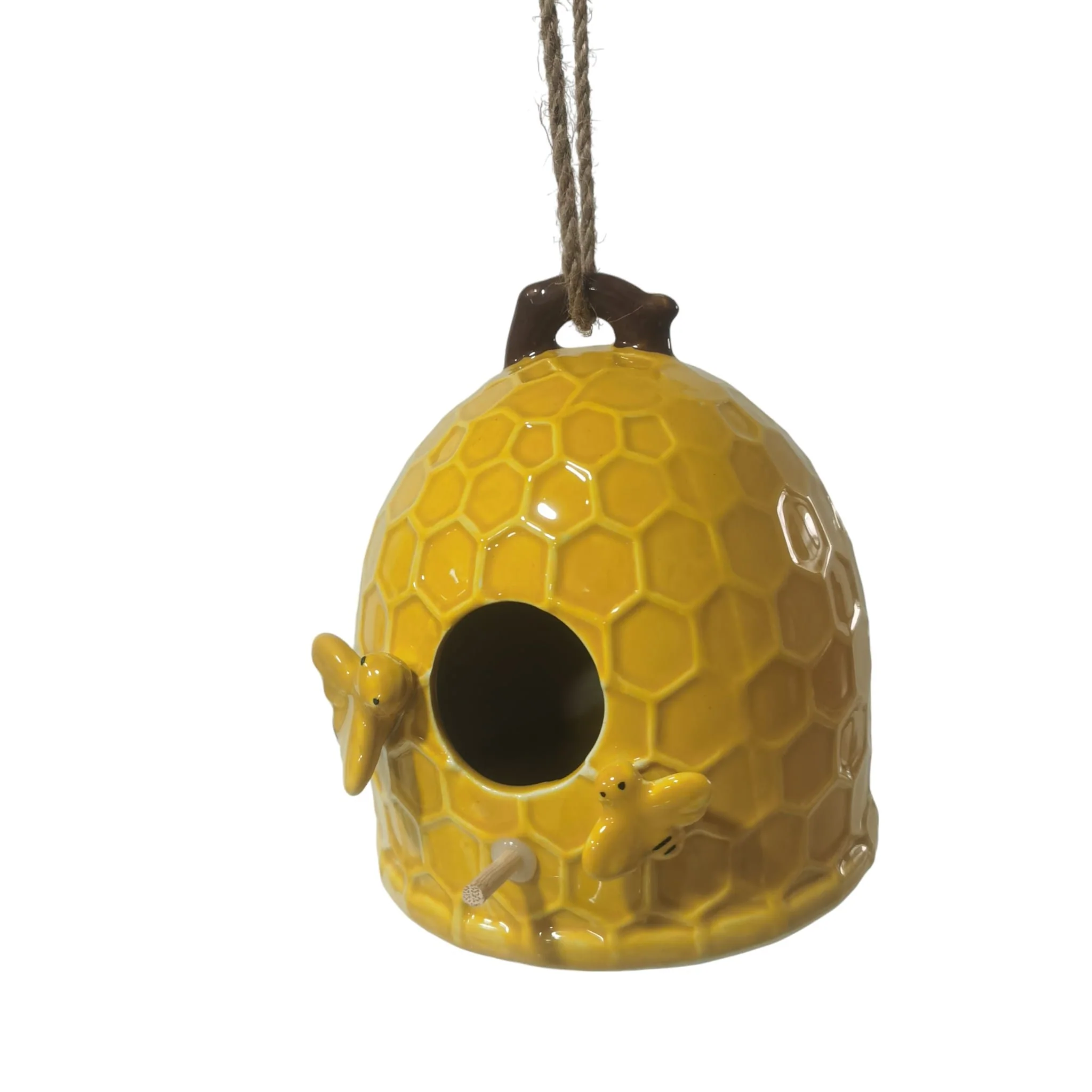 6" Honeycomb Bird Feeder, Yellow