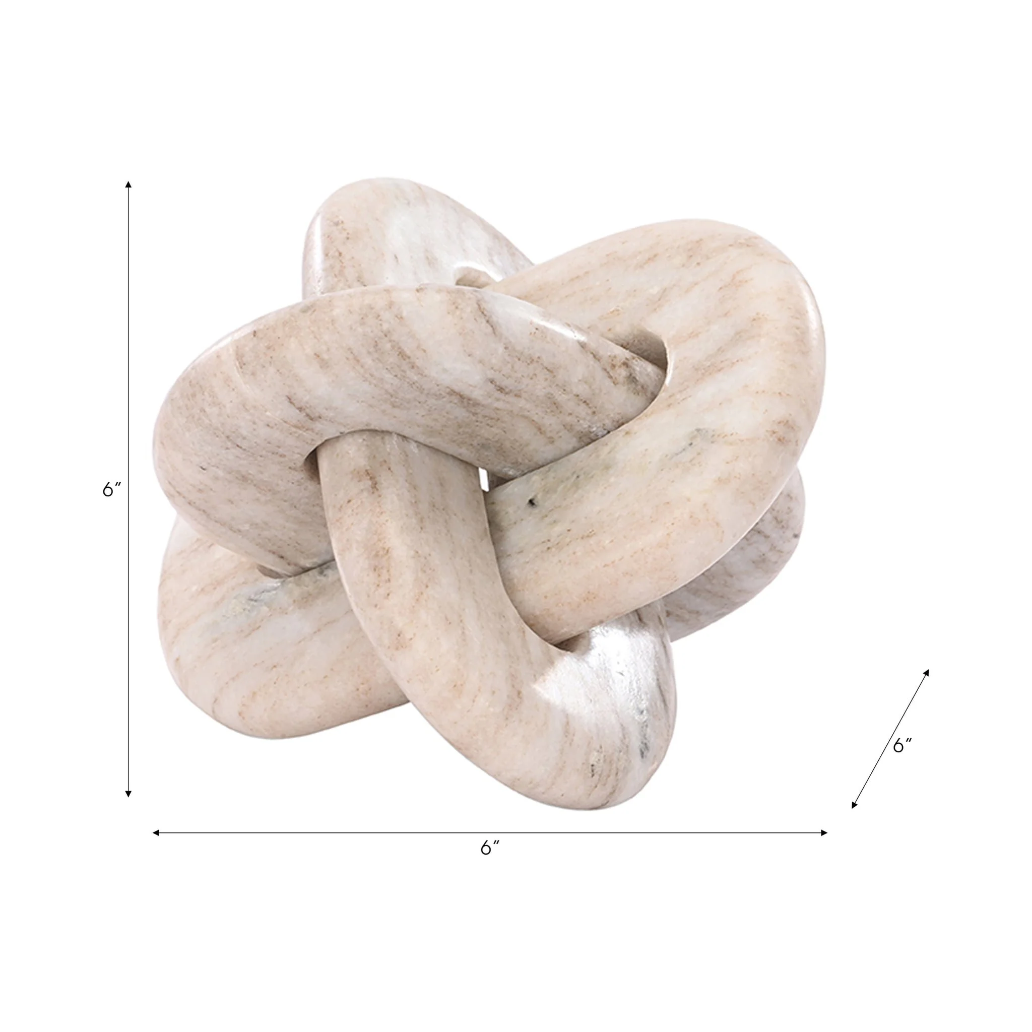 6" Marble Knot, Beige - Image 8