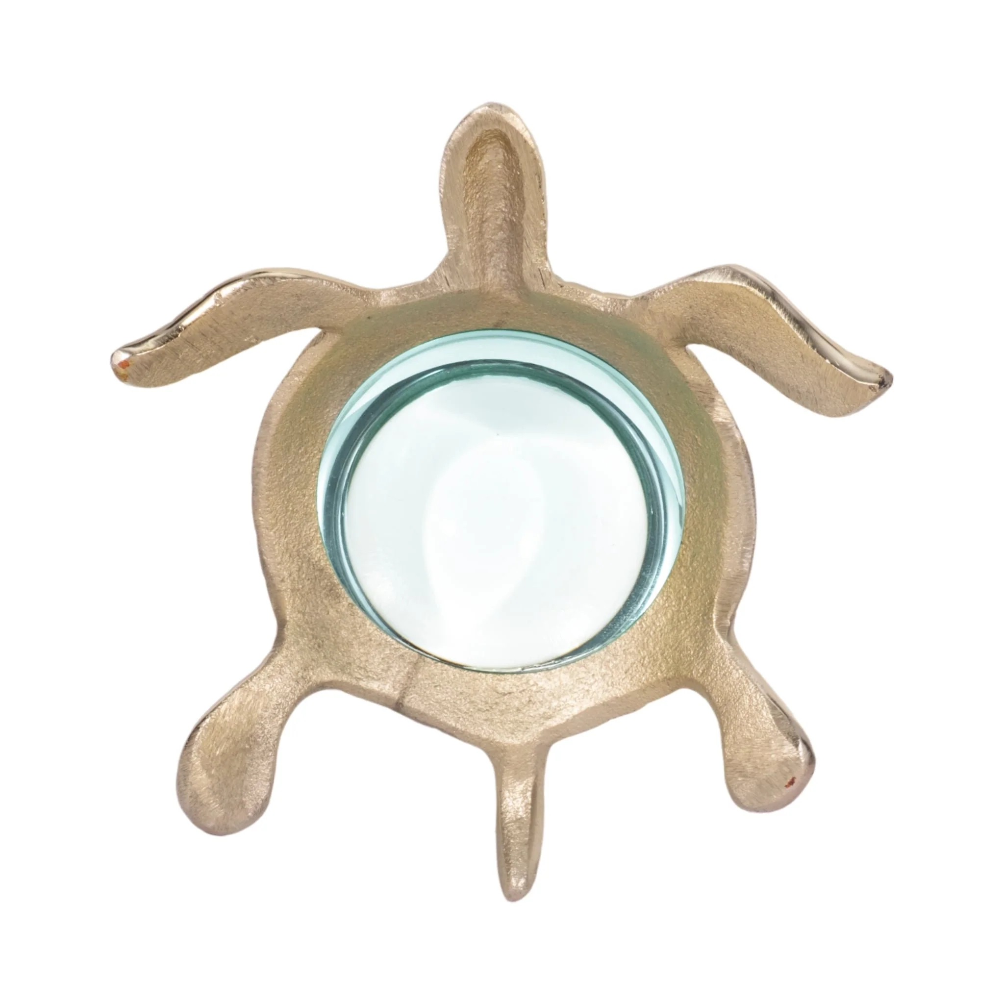 6" Sea Turtle Magnifying Glass, Gold - Image 6