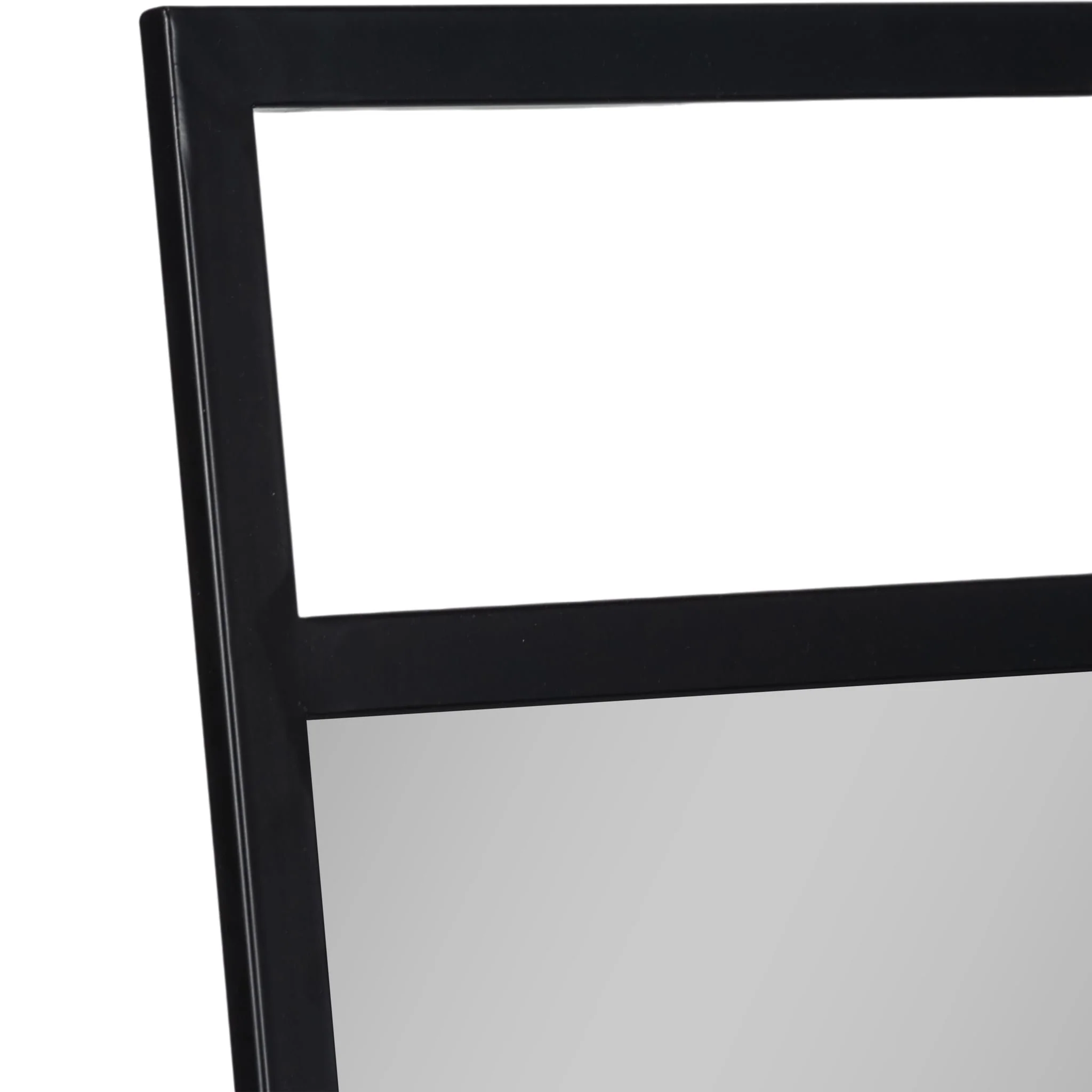 63" Standing Mirror W/ Hooks, Black - Image 6