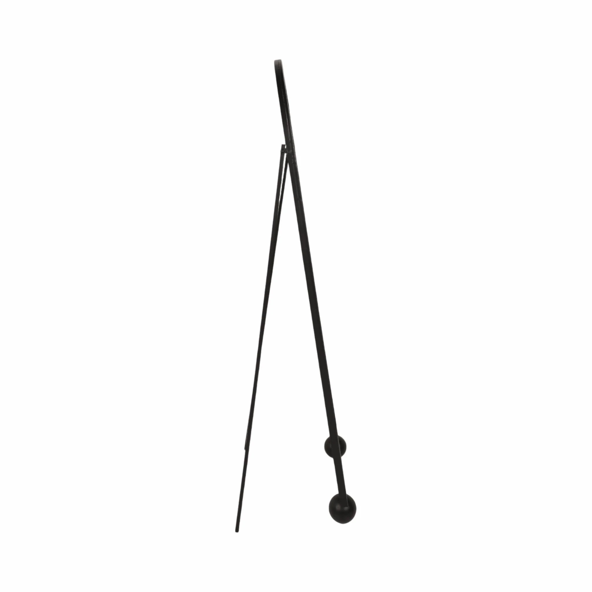 66" Mirror On Stand With Ball Feet, Black - Image 3