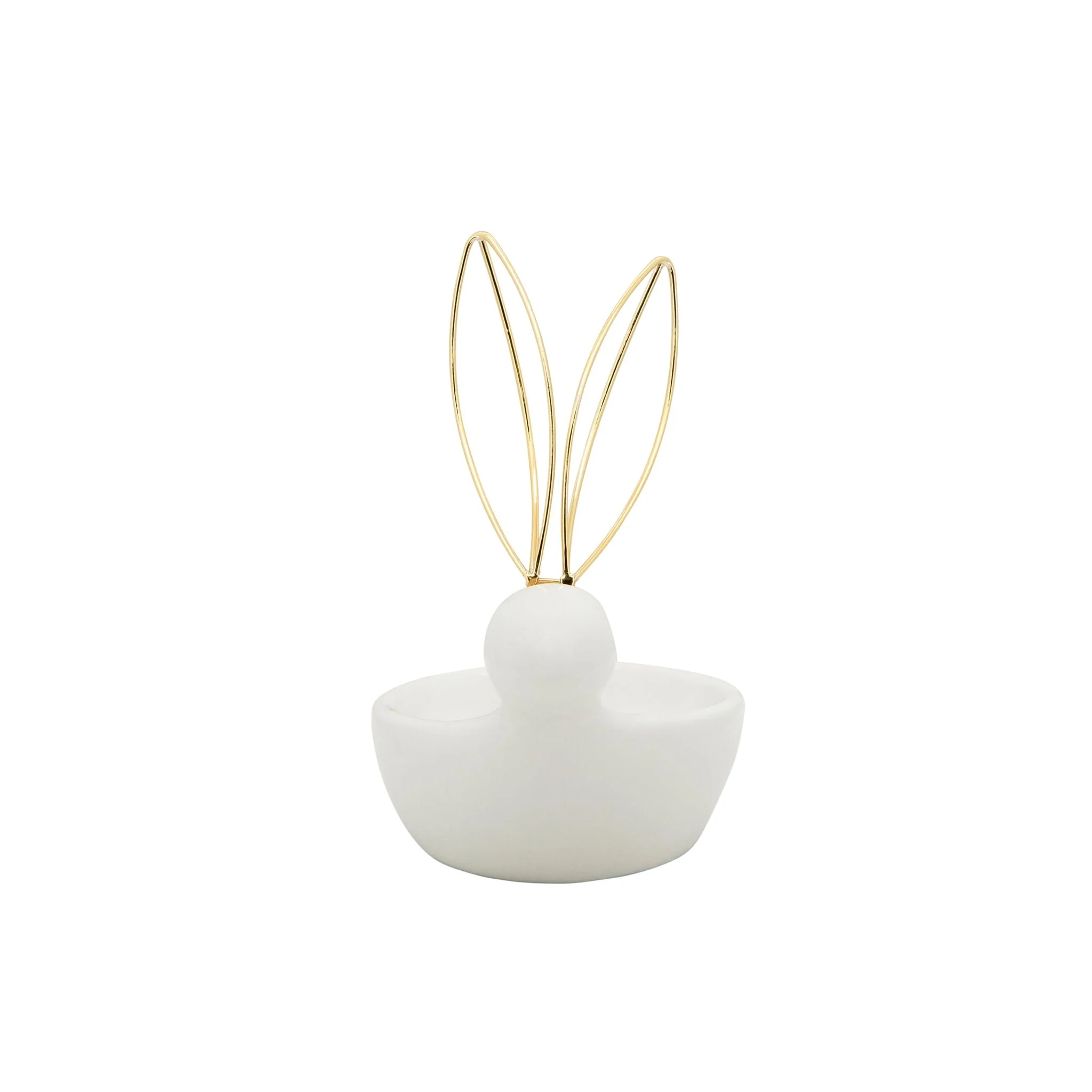 6"h Bunny Trinket Tray, White - Image 2