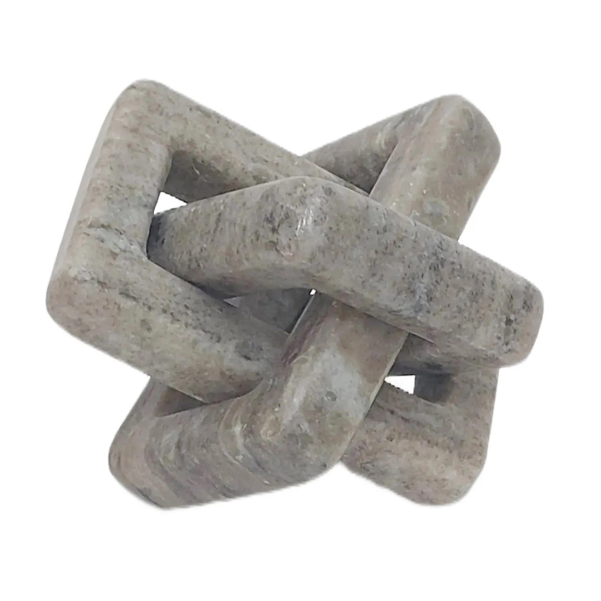 6x6" Morchana Marble Geo Knot, Beige - Image 2