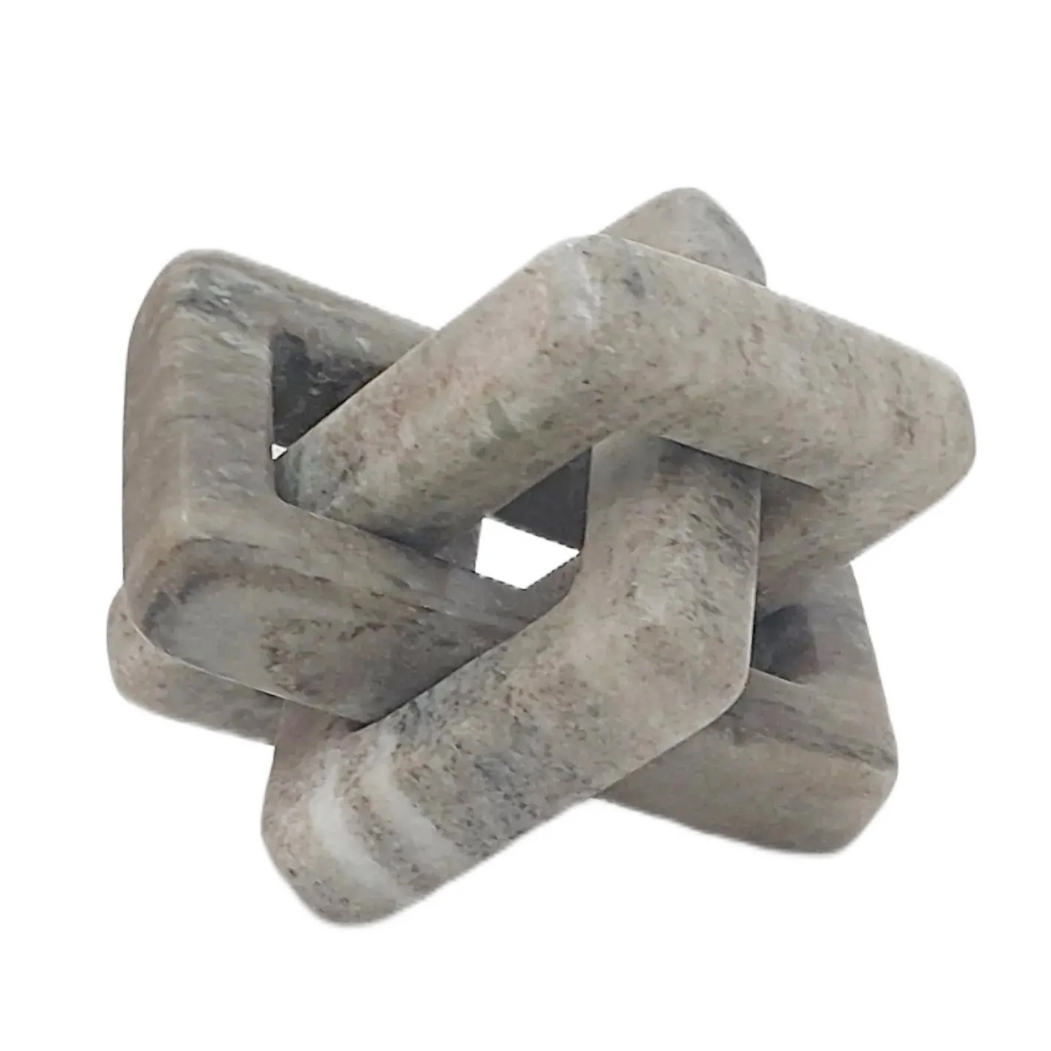 6x6" Morchana Marble Geo Knot, Beige - Image 5