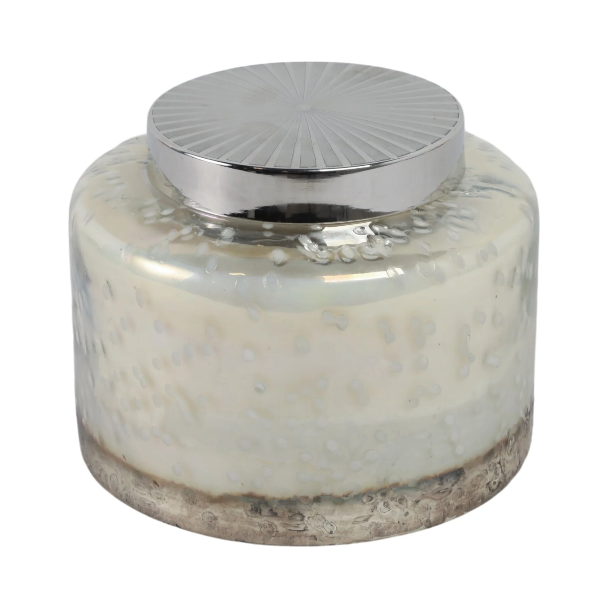 7" 71 Oz Lavender Speckle Lidded Candle, Lt Blue/s