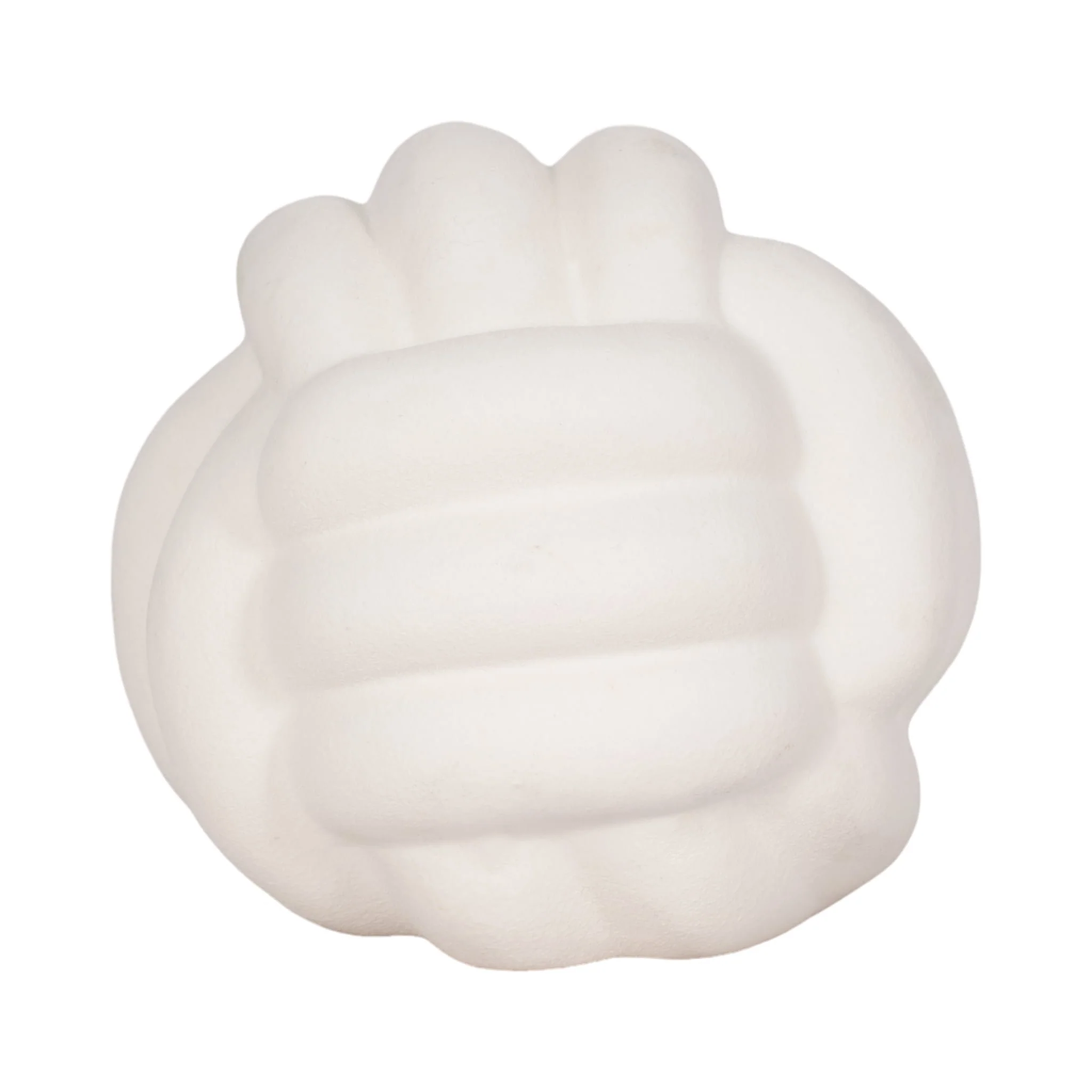 7" Knot Orb Rough Texture, White