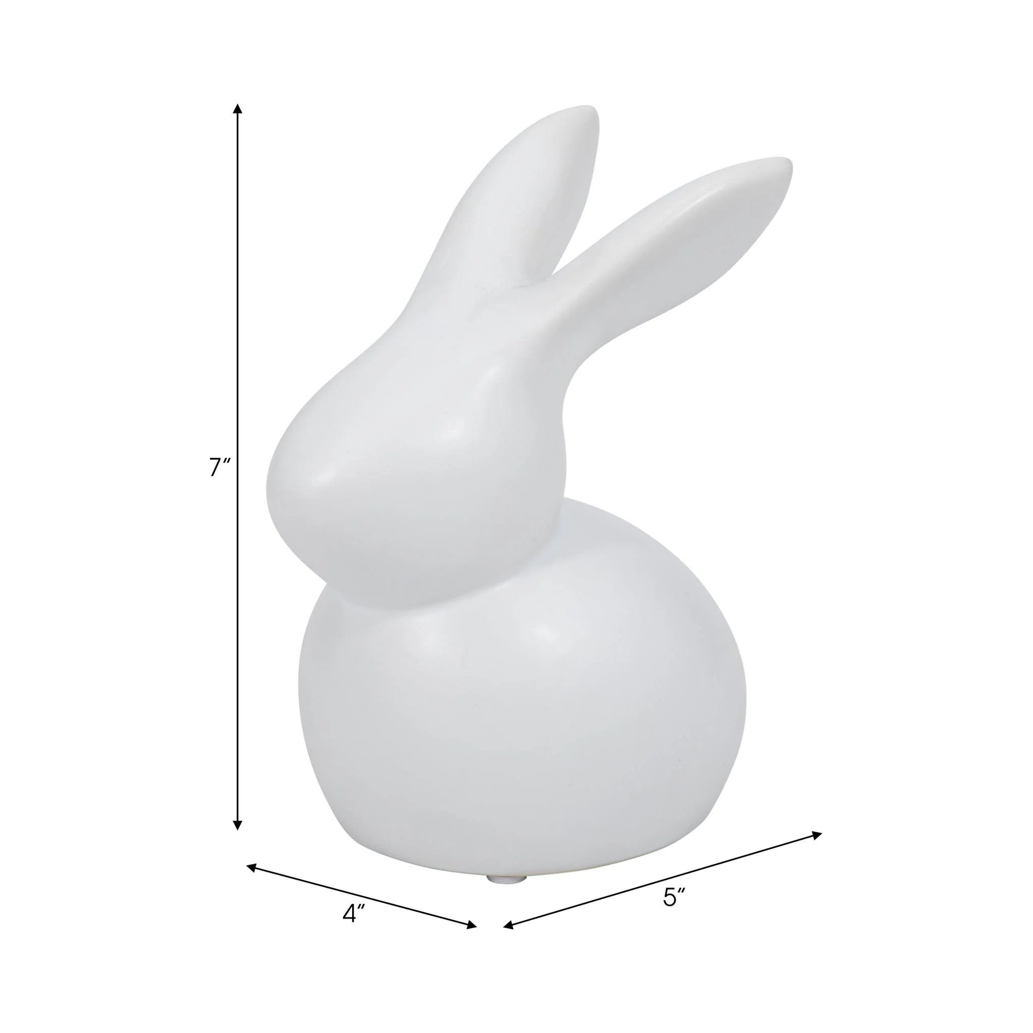 7" Modern Bunny, White - Image 9