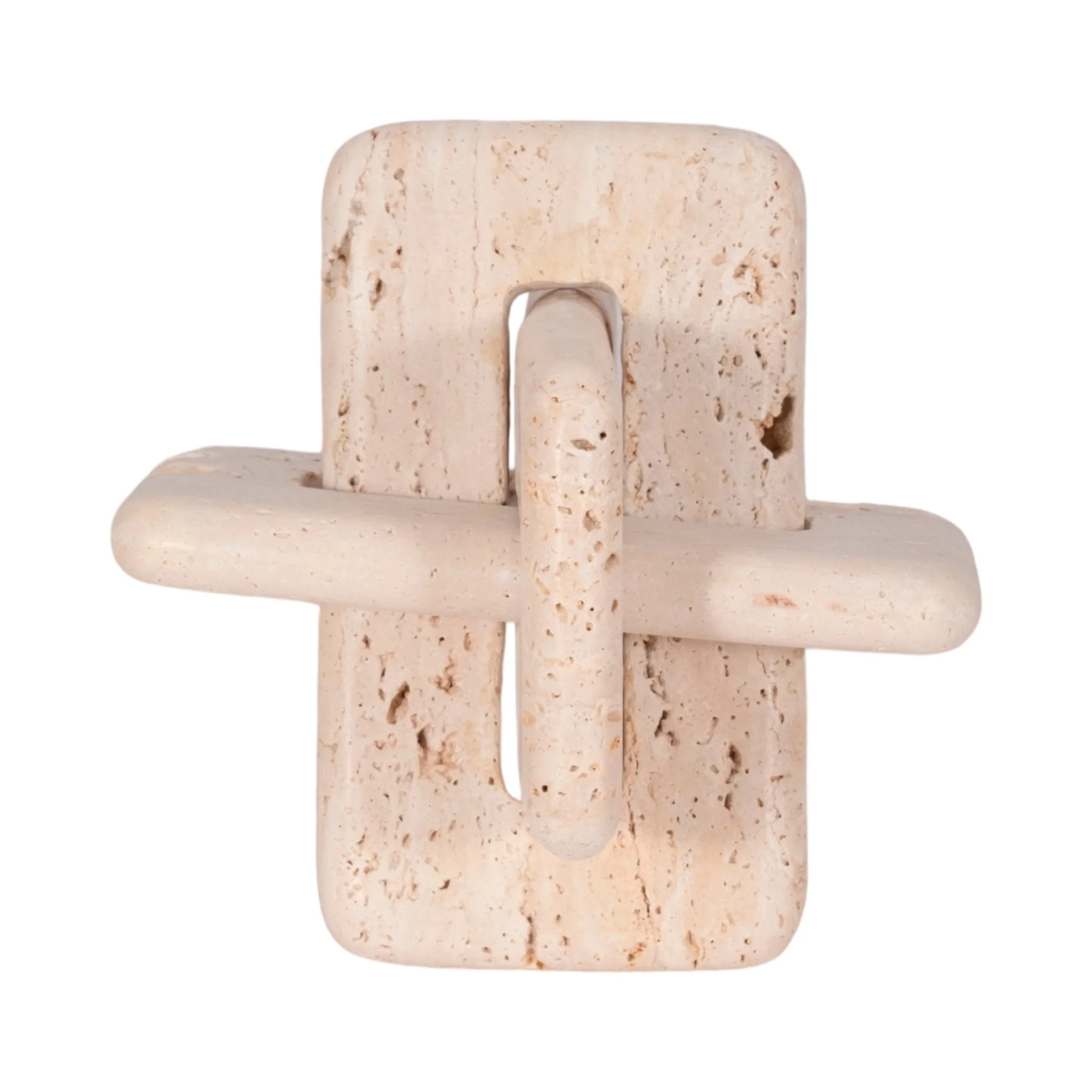 7" Travertine Squared Knot, Tan - Image 5